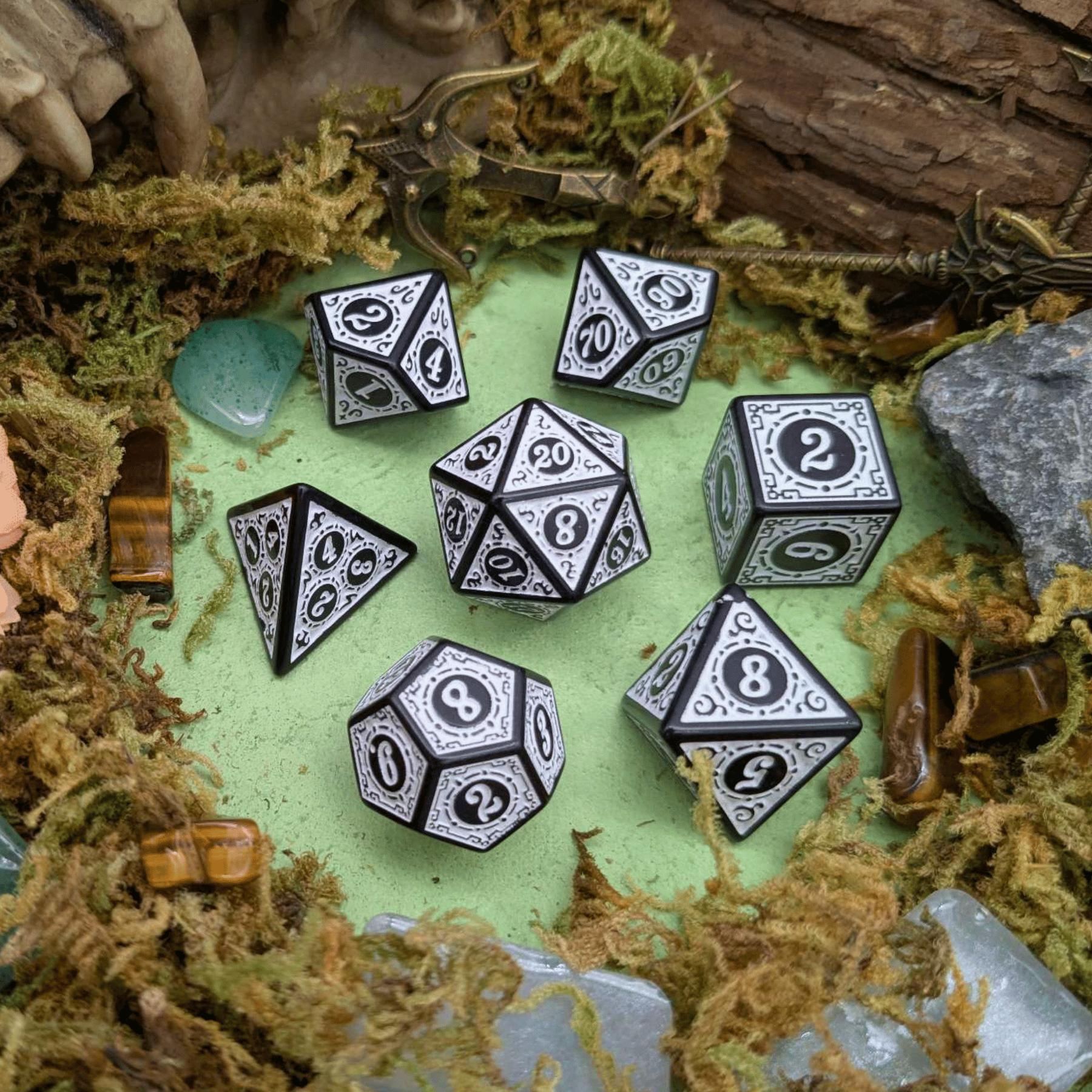 White Zoltar Dice Set