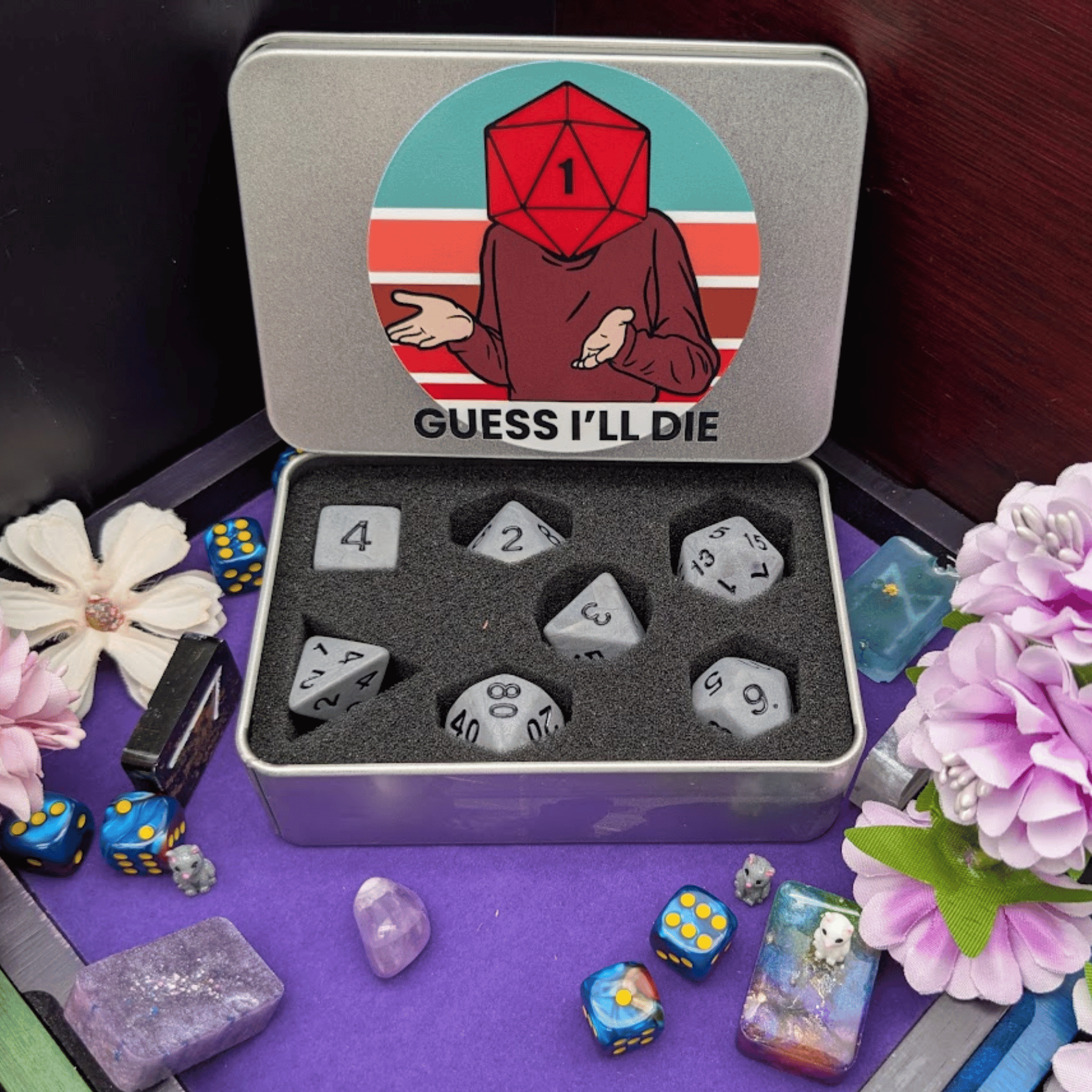 Guess I'll Die Dice Tin