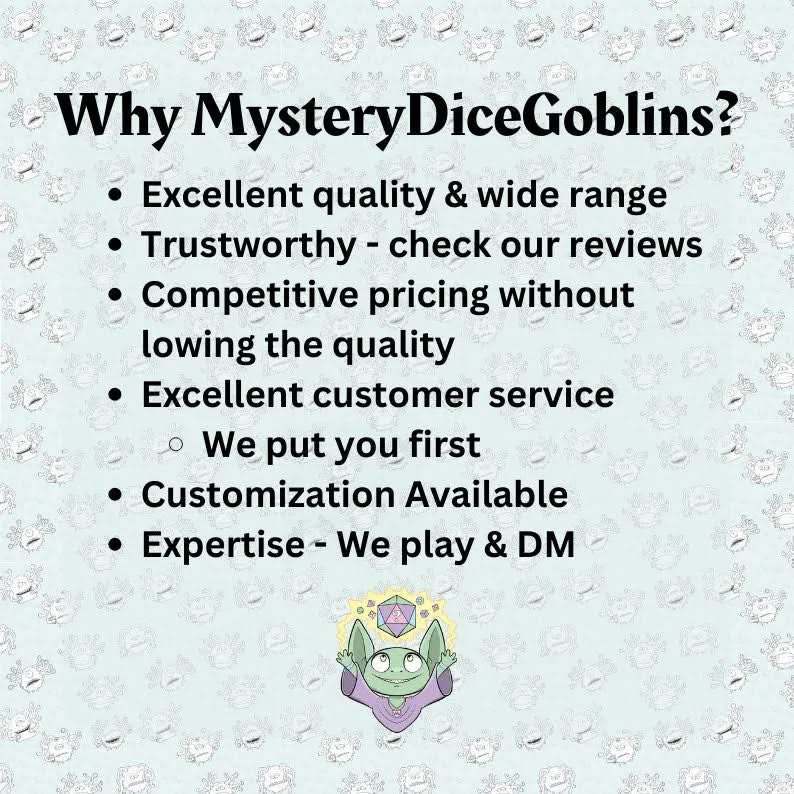 Mystery Inclusion Dice Sets | Filled Dice | Never the same TTRPG  Dice |    Gift | Independent unique design | - MysteryDiceGoblins