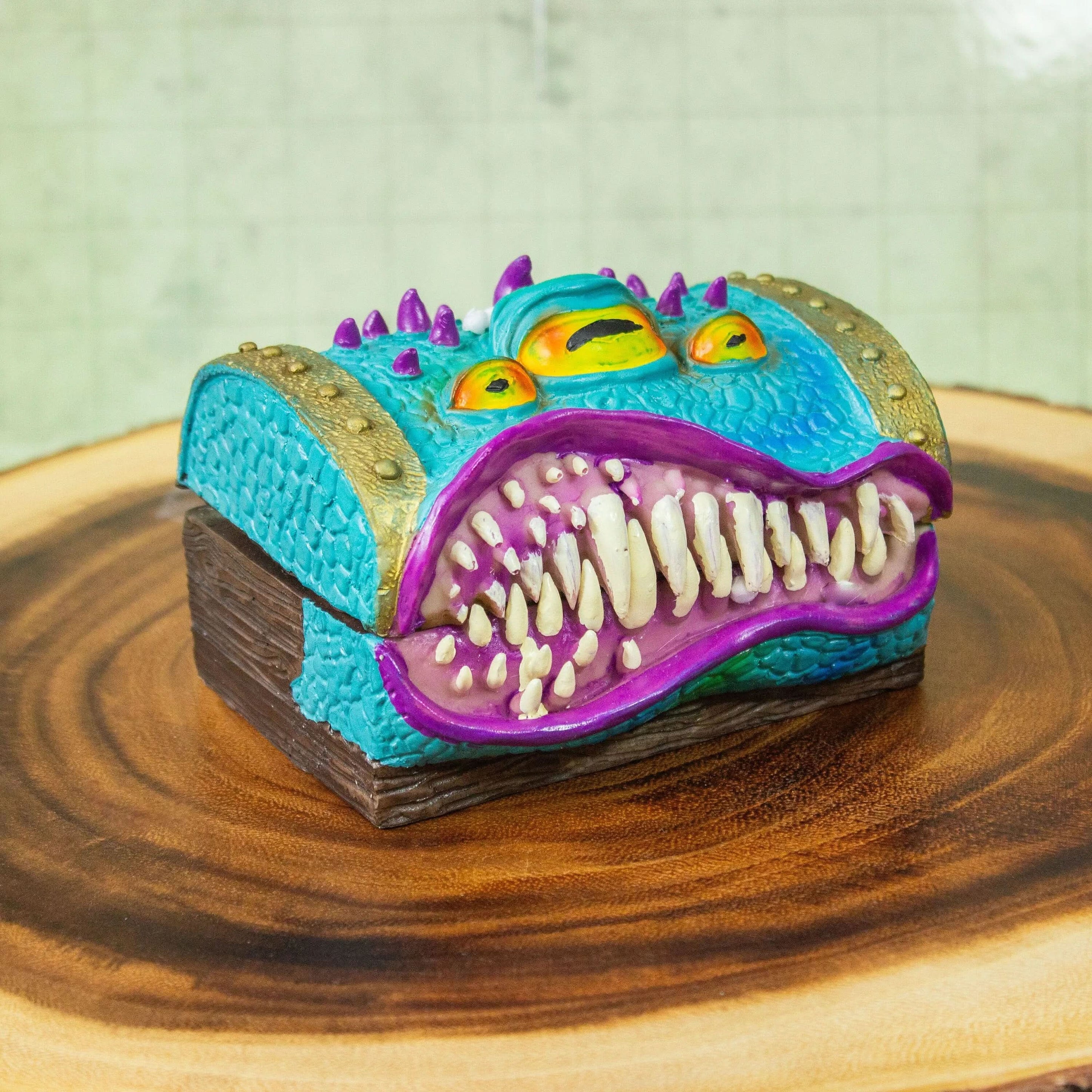 Mimic Dice Chest Multi Colored Container Monster Box Funny Gift TTRPG     - MysteryDiceGoblins