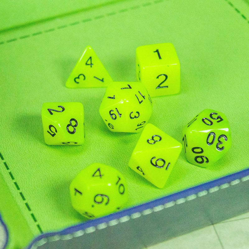 Yellow Glow In The Dark Dice