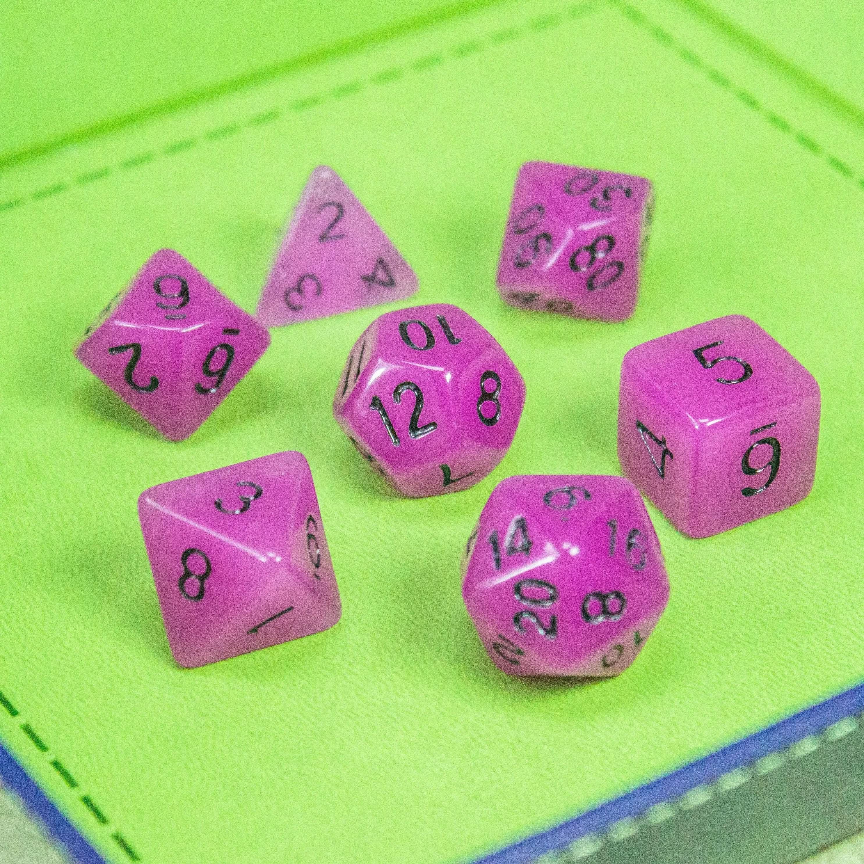 Purple Glow In The Dark Dice