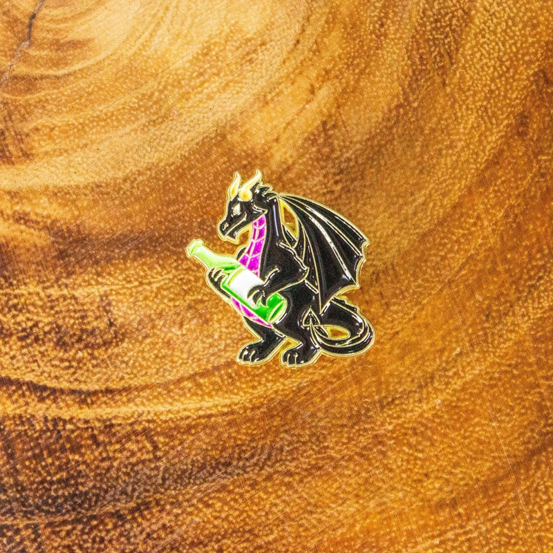 Wine Dragon Pin