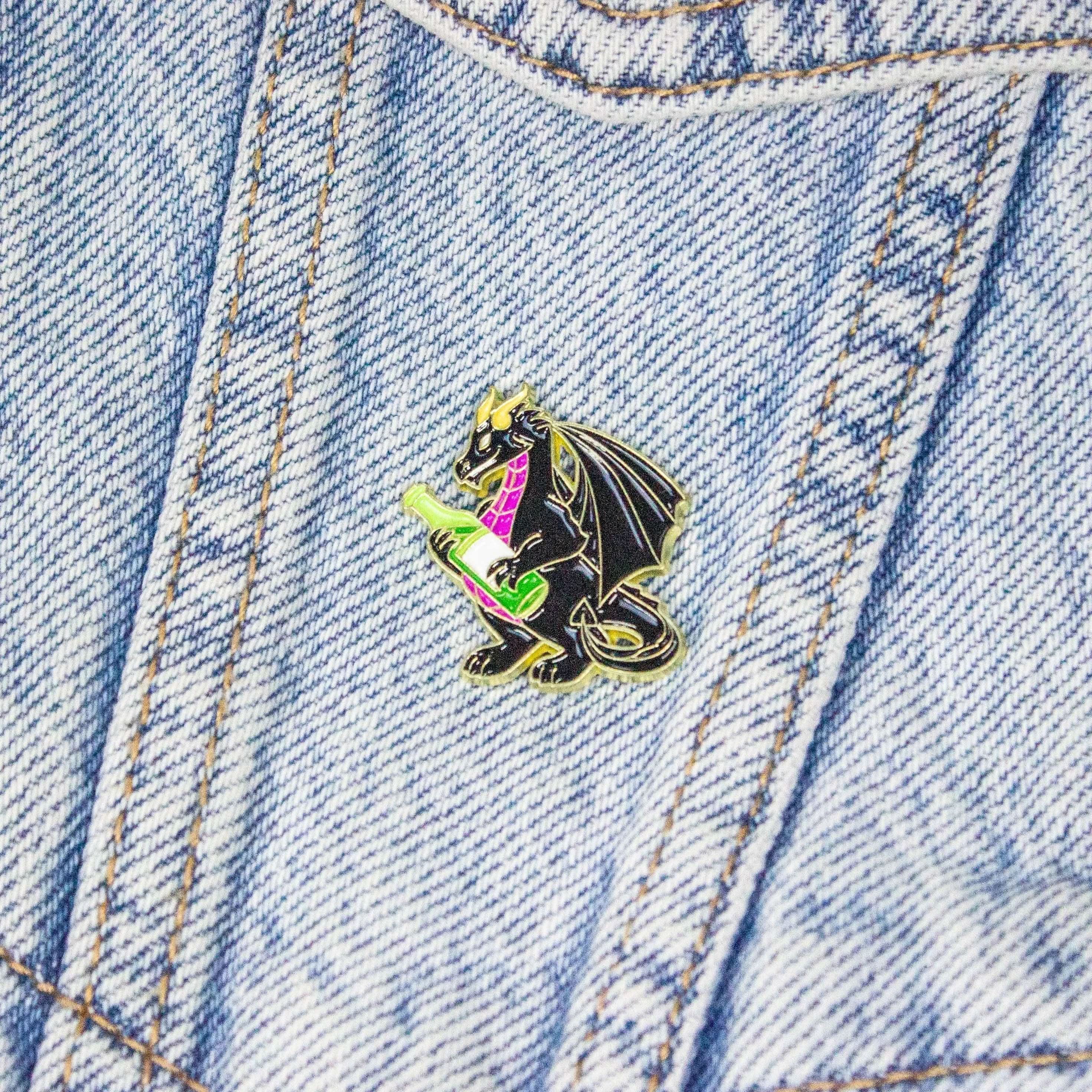 Wine Dragon Pin