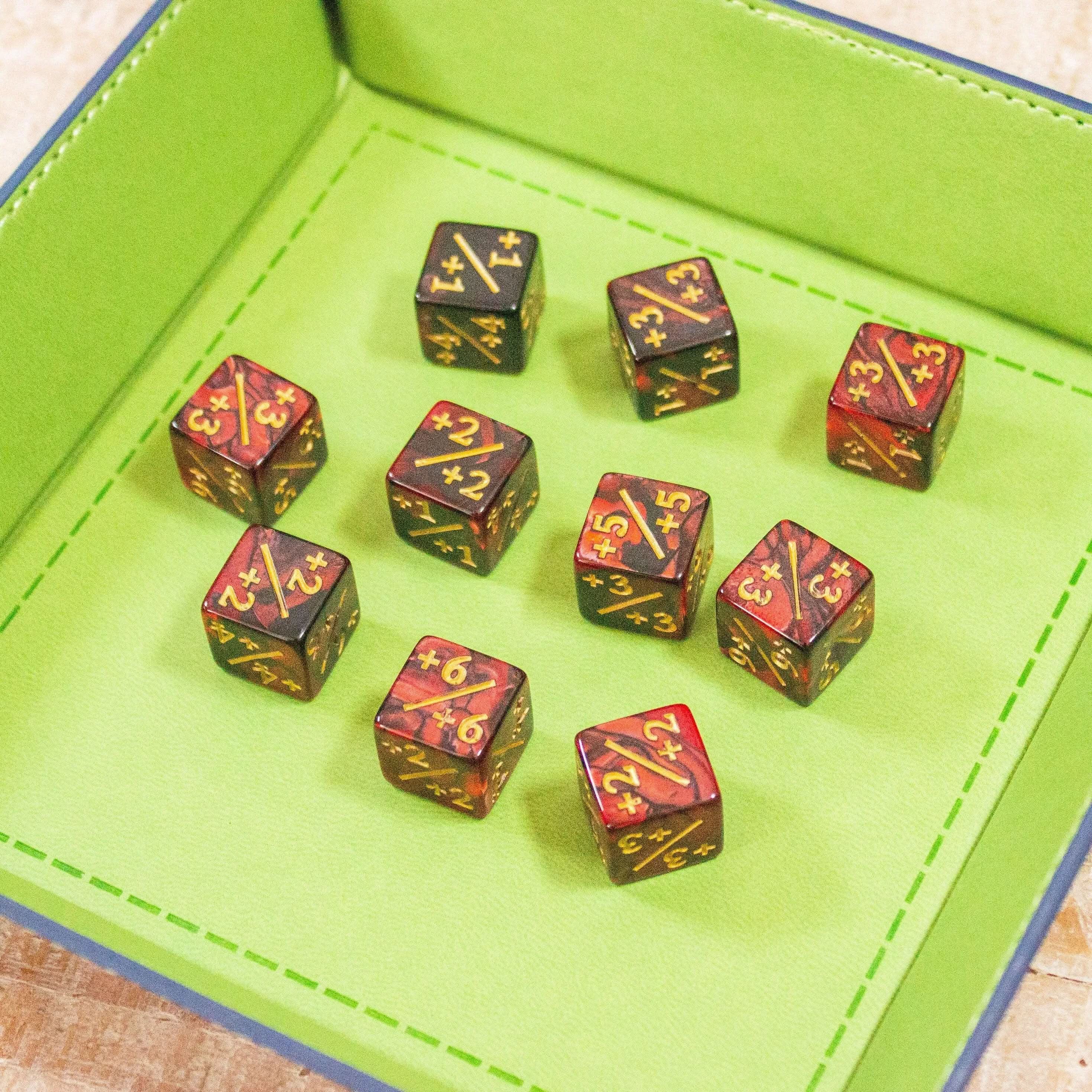 Red and Black Galaxy Counter Dice