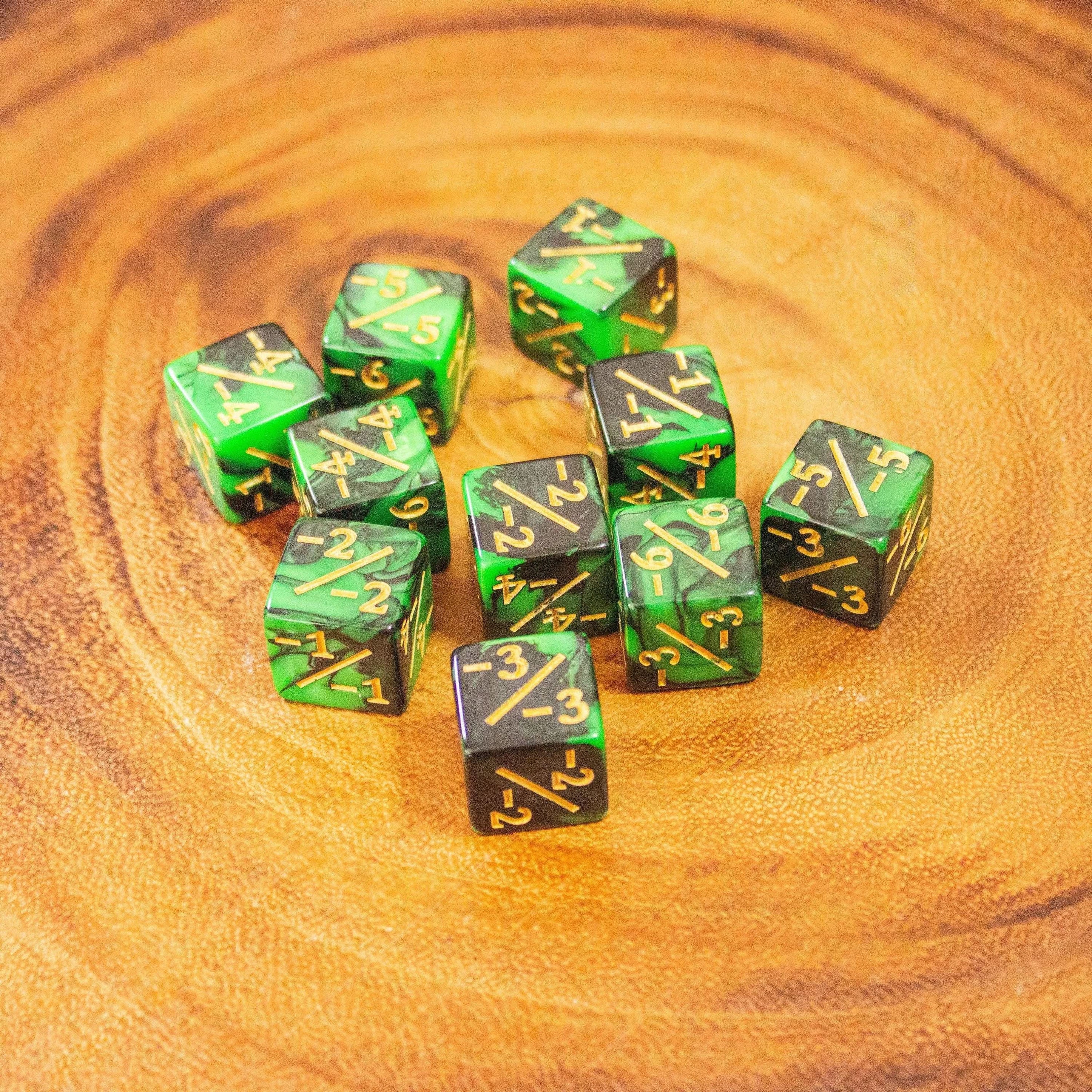 Green and Black Galaxy Counter Dice! TCG Magic Counter +- Dice Magic Of The Gathering - MysteryDiceGoblins