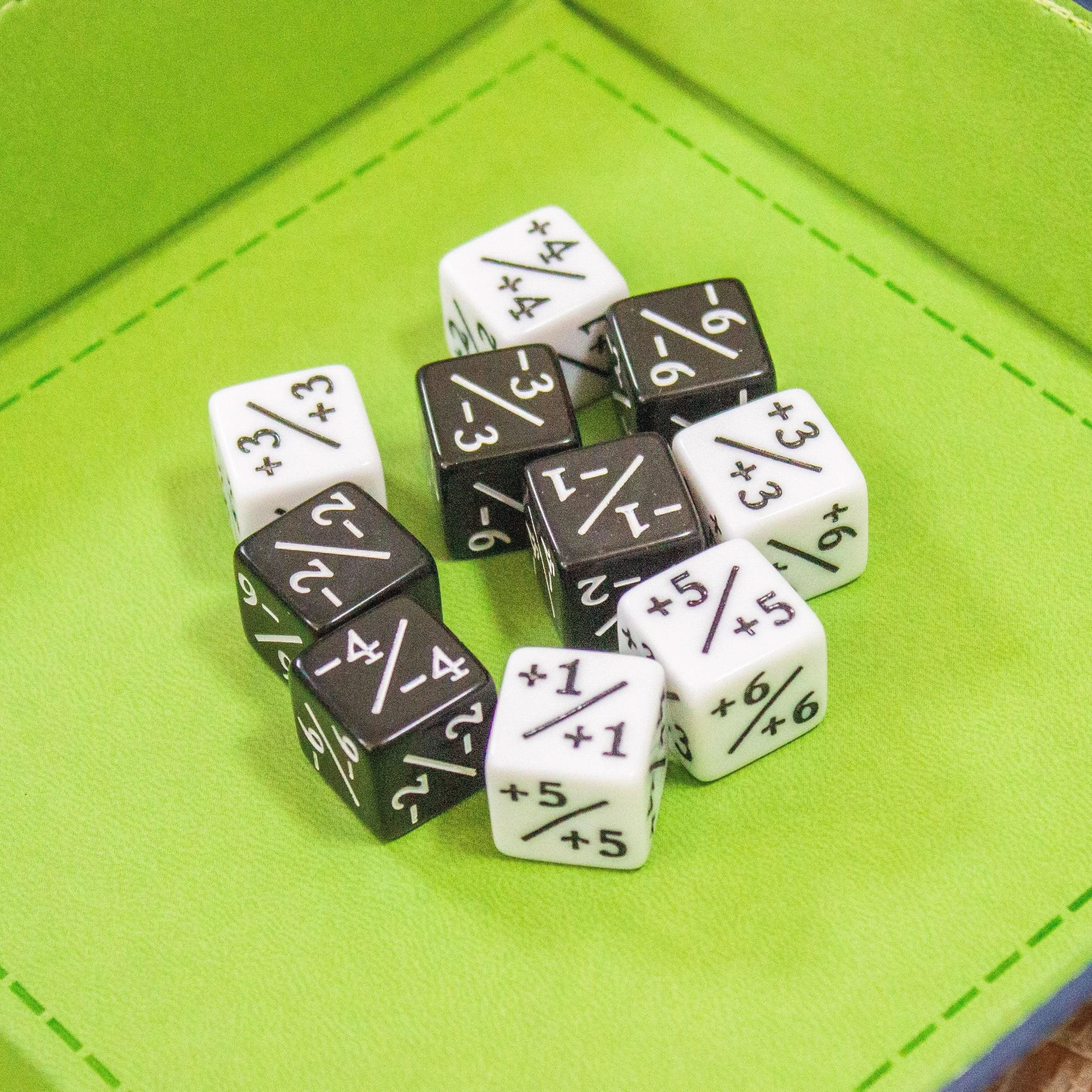 Black and White Block Counter Dice