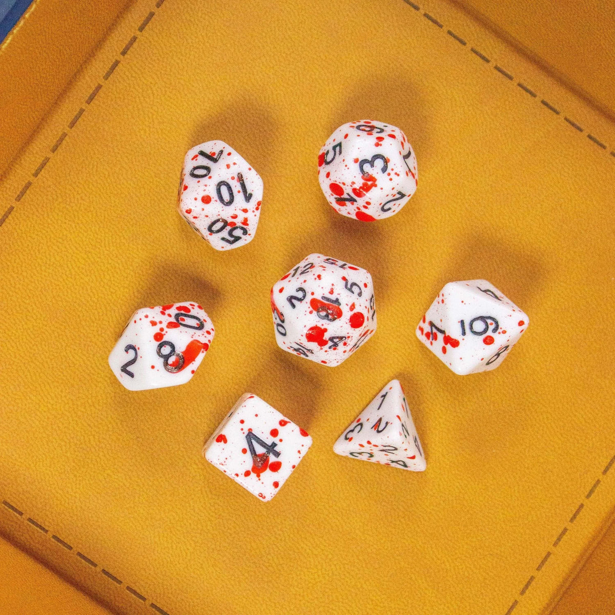 Red Splatter Dice Set