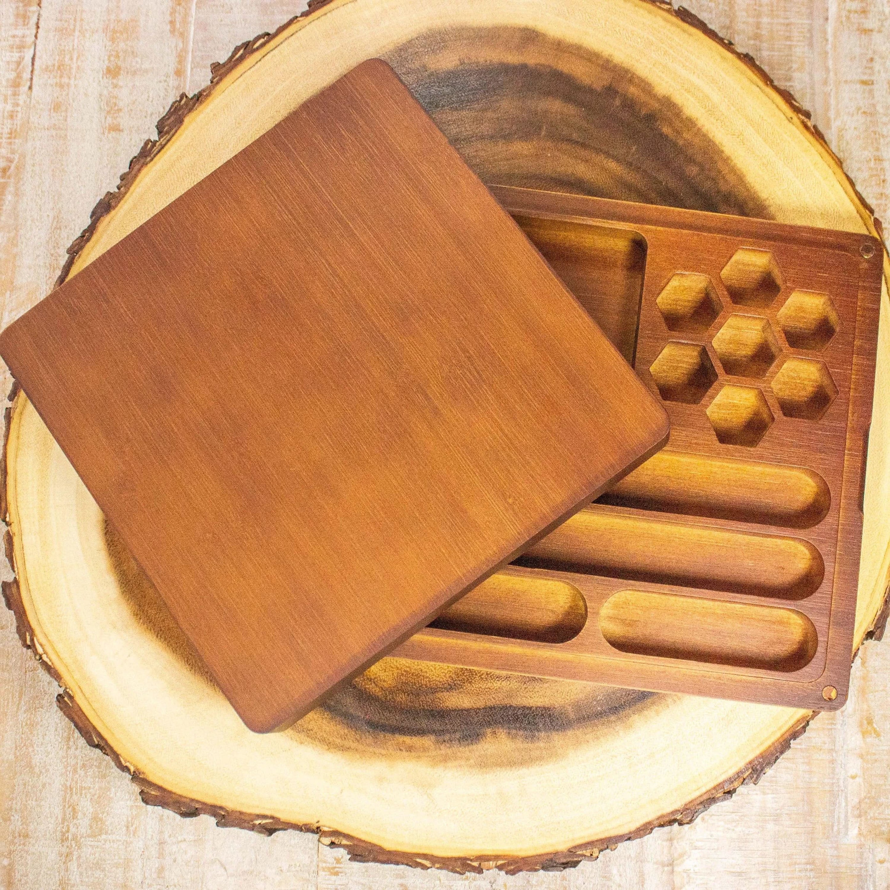 Wooden Dice Box    TTRPG  Multiple Colours Felt inside Premium Dice Tray Dice Case - MysteryDiceGoblins