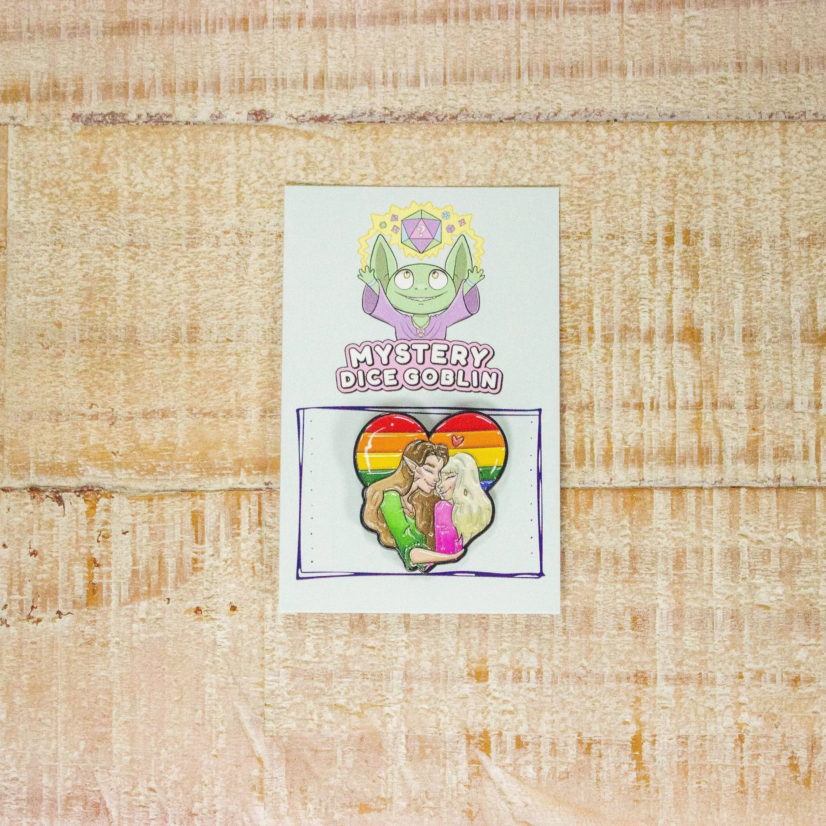 TTRPG  Pride    Elf Warrior Enamel Pin - MysteryDiceGoblins