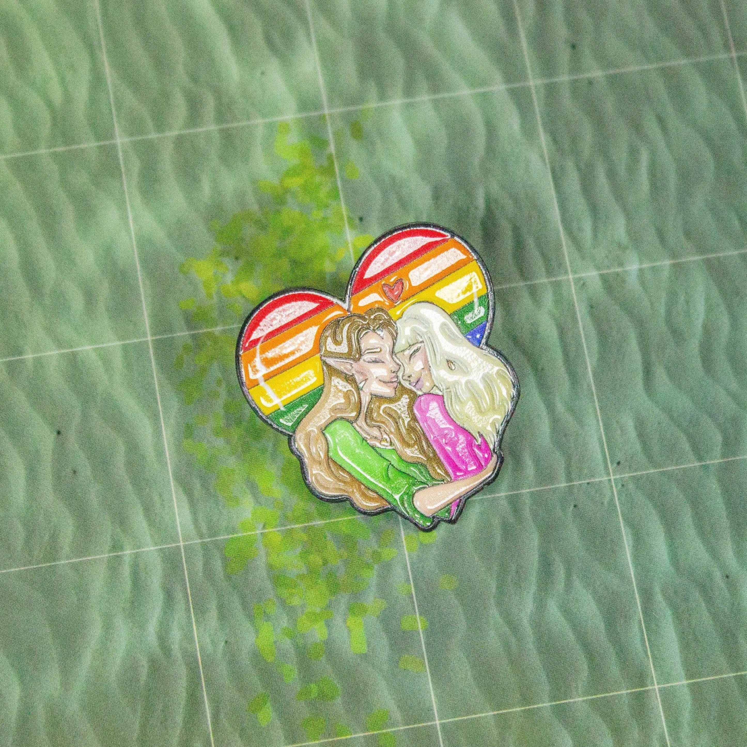 TTRPG  Pride    Elf Warrior Enamel Pin - MysteryDiceGoblins