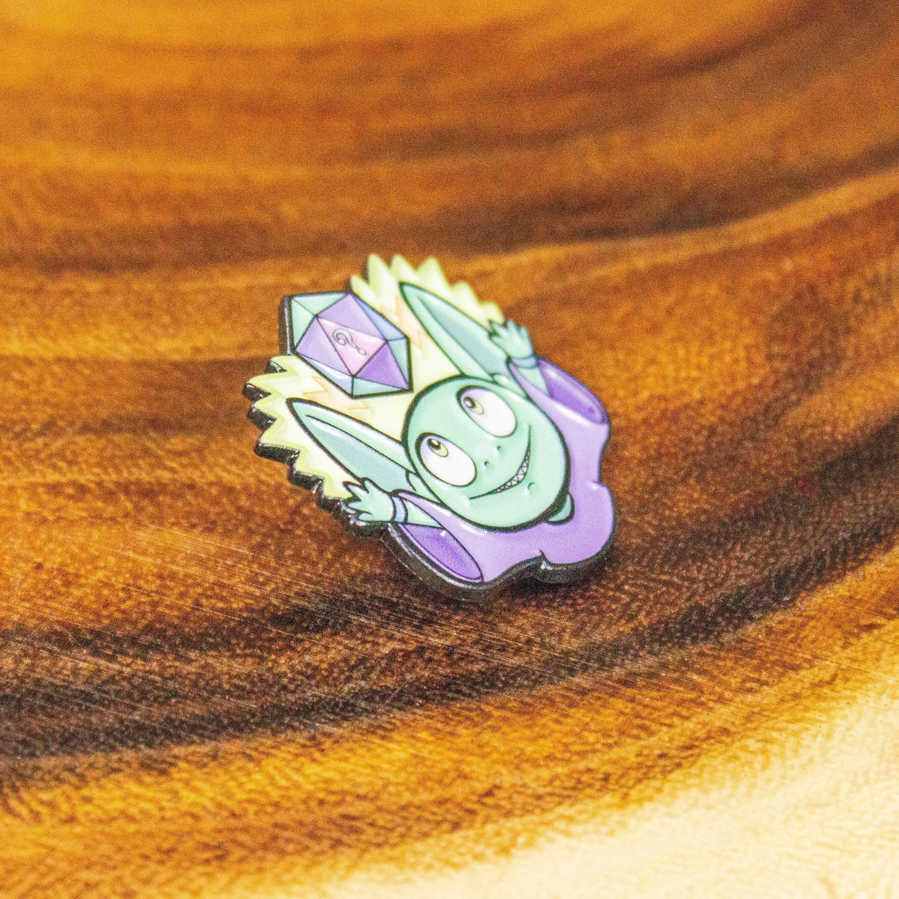 TTRPG  Mystery Dice Goblin Quinny Pin - MysteryDiceGoblins