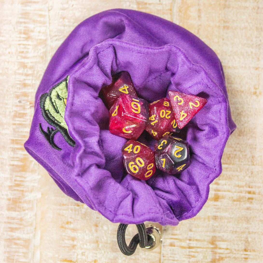 Plus Dice Bags Fits up to 20 Sets of Polyhedral Dice - MysteryDiceGoblins