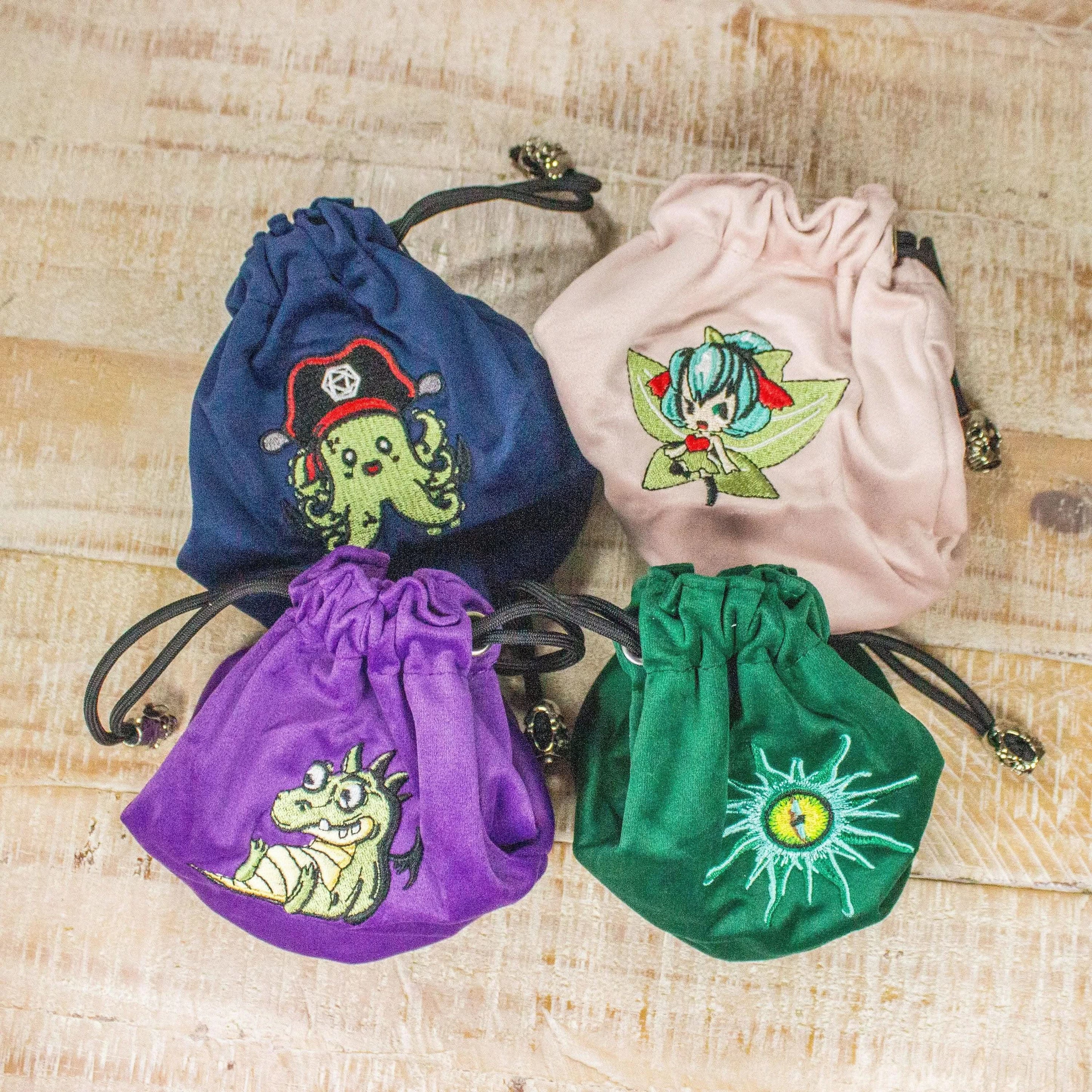 Plus Dice Bags Fits up to 20 Sets of Polyhedral Dice - MysteryDiceGoblins