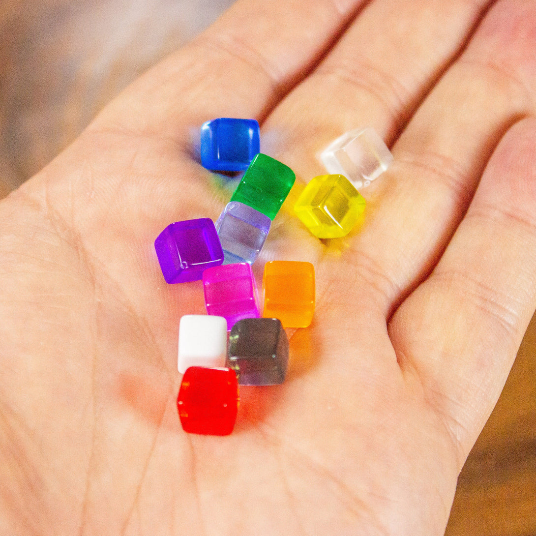 Plastic Cube Counters Pack of 10 - MysteryDiceGoblins