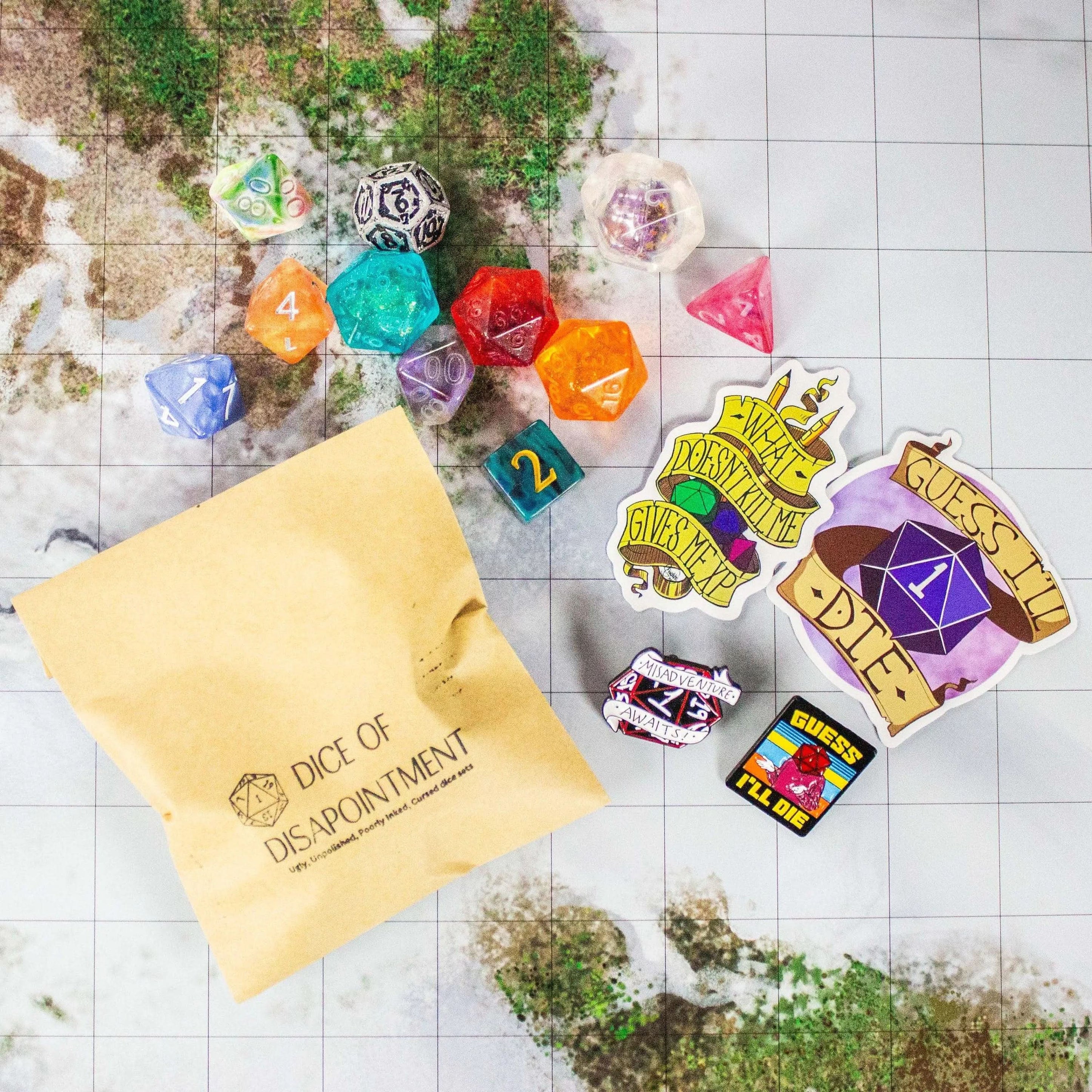 Critical Fail Box! TTRPG  Dice of Disappointment    RPG Funny Gift Nat1 Fumble - MysteryDiceGoblins