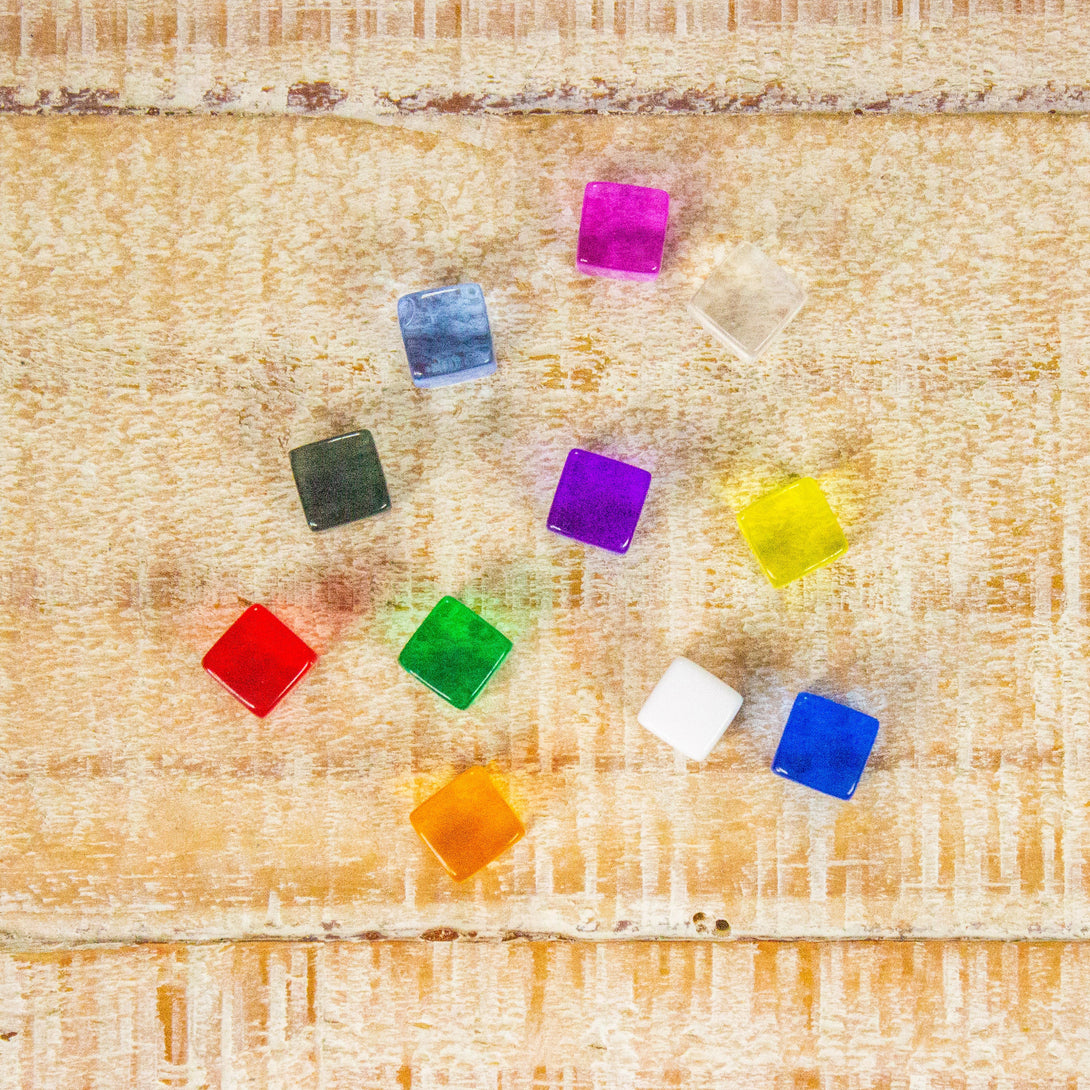 Plastic Cube Counters Pack of 10 - MysteryDiceGoblins