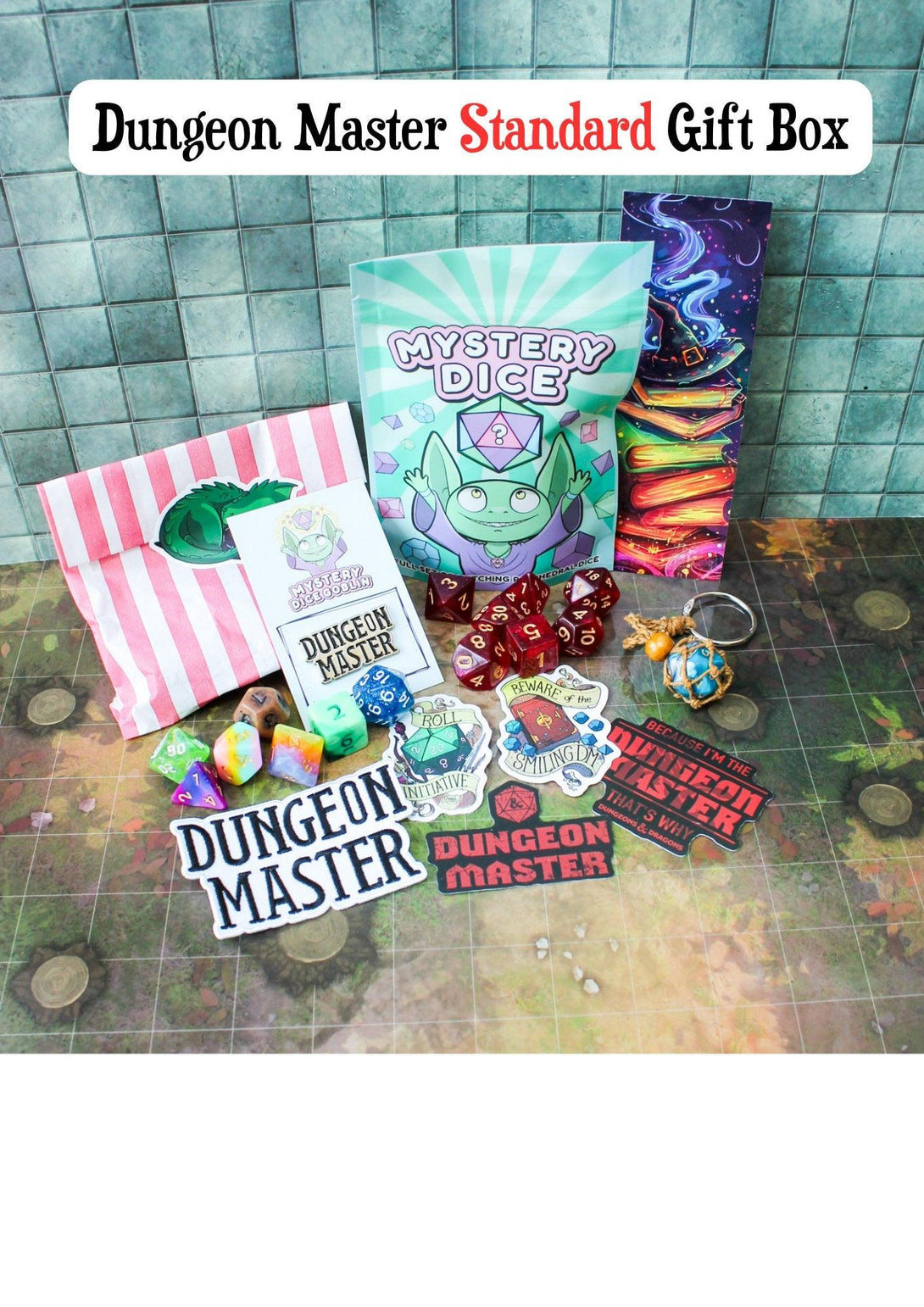 Dungeon Master Gift Box | DnD Gifts | Dice Sets | Mystery Dice | DM Gift | DnD Dice Sets | Dungeons and Dragons | Nerd Gifts | D20 - MysteryDiceGoblins