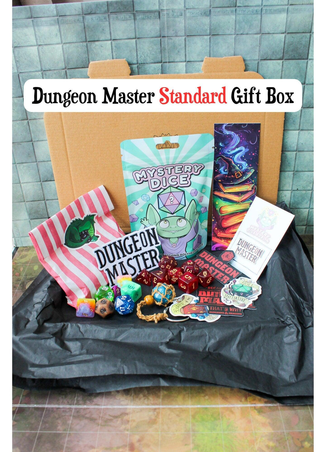 Dungeon Master Gift Box | DnD Gifts | Dice Sets | Mystery Dice | DM Gift | DnD Dice Sets | Dungeons and Dragons | Nerd Gifts | D20 - MysteryDiceGoblins