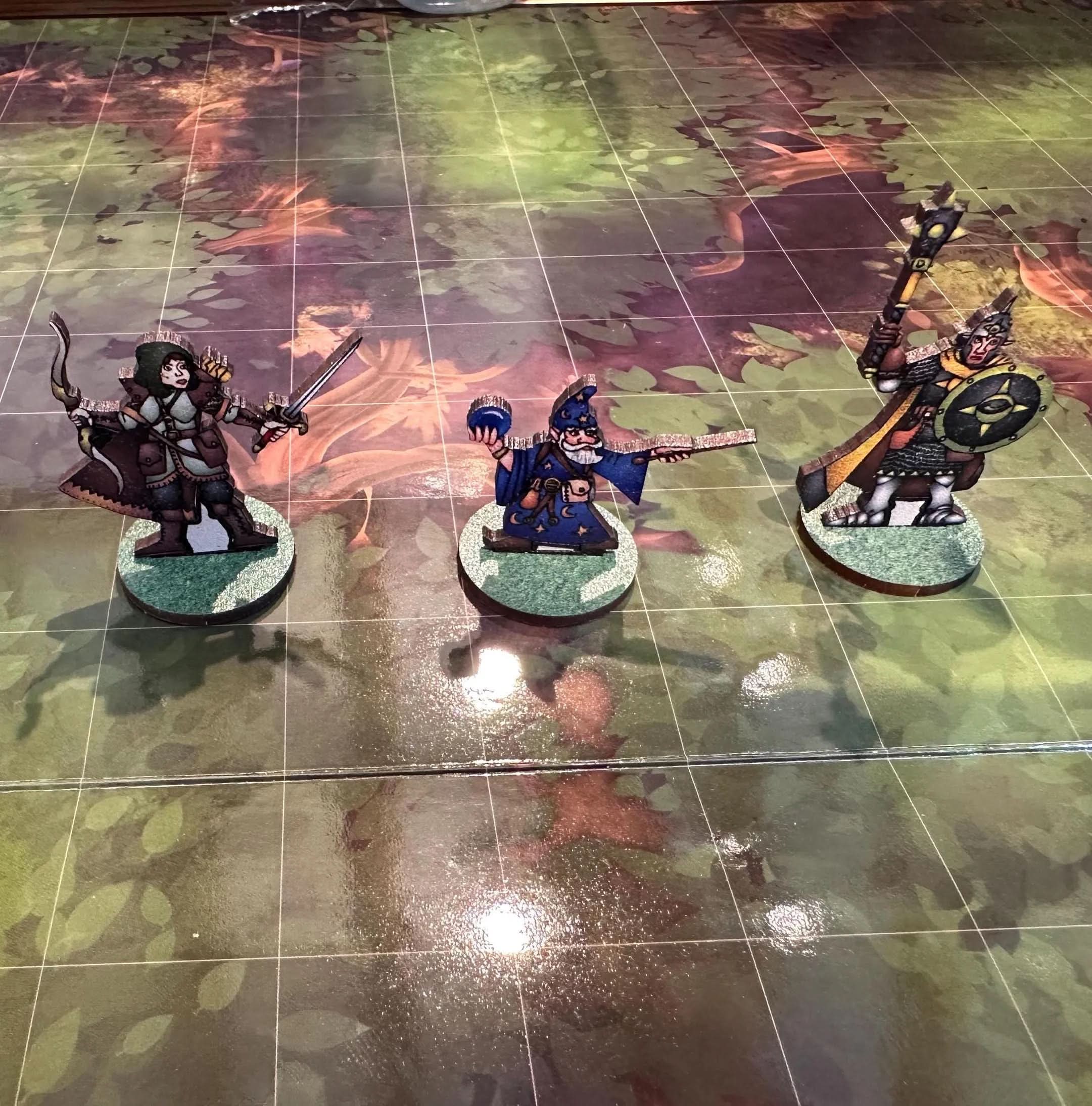 Adventure Party Miniature Starter kit | Tabletop RPG |    | Pathfinder | lasercut | 2D | TTRPG  Mini - MysteryDiceGoblins