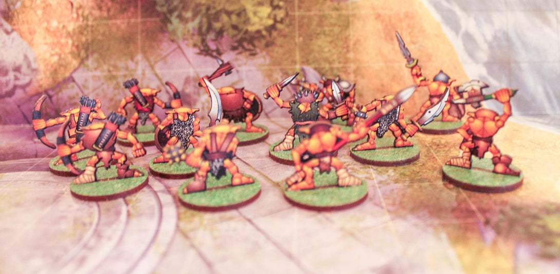 Goblin Miniatures Set | Miniatures for DnD, Runequest, TTRPG's | Flatpack pre-painted miniatures for role playing games. - MysteryDiceGoblins