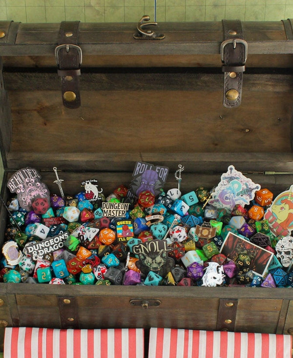 Mystery Chest DnD Dice Scoops with over 150 set designs available, fun surprise bag perfect for DnD (Dungeons and Dragons) & RPG's - MysteryDiceGoblins
