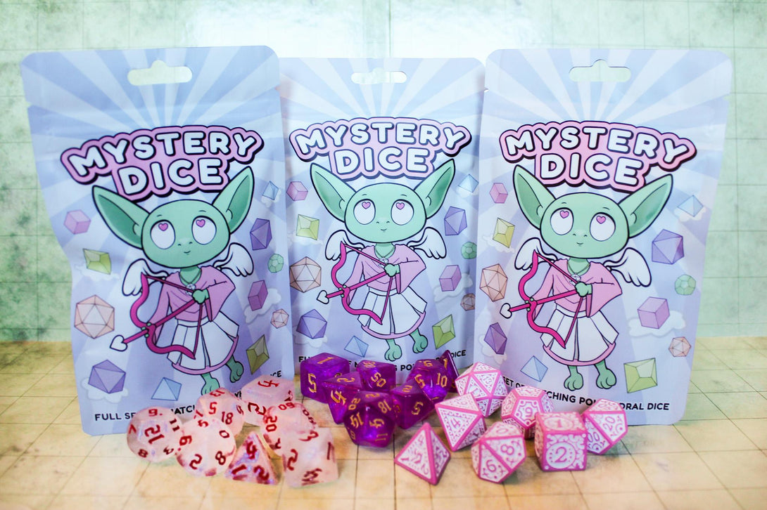 Critical Love Mystery Dice Bags | Valentines themed Dice Bags | Mystery Dice | DnD Dice | DnD Gifts - MysteryDiceGoblins