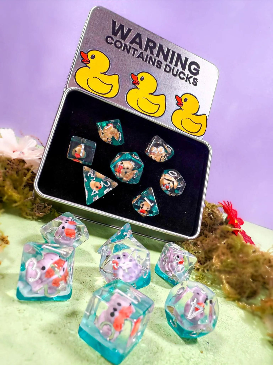 Ducky Dice | Duck Dice | Duck DnD Dice for Dungeons and Dragons | RPG Dice | Cute Dice | Inclusion Dice - MysteryDiceGoblins