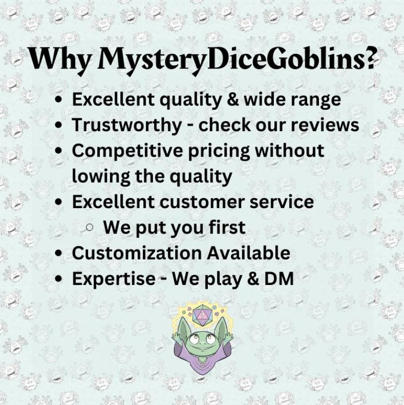 Mushromancer Pack | Mushroom Dice | Cute Dice | DnD Gifts | DM Gifts | Inclusion Dice | Dice for Dungeons and Dragons - MysteryDiceGoblins