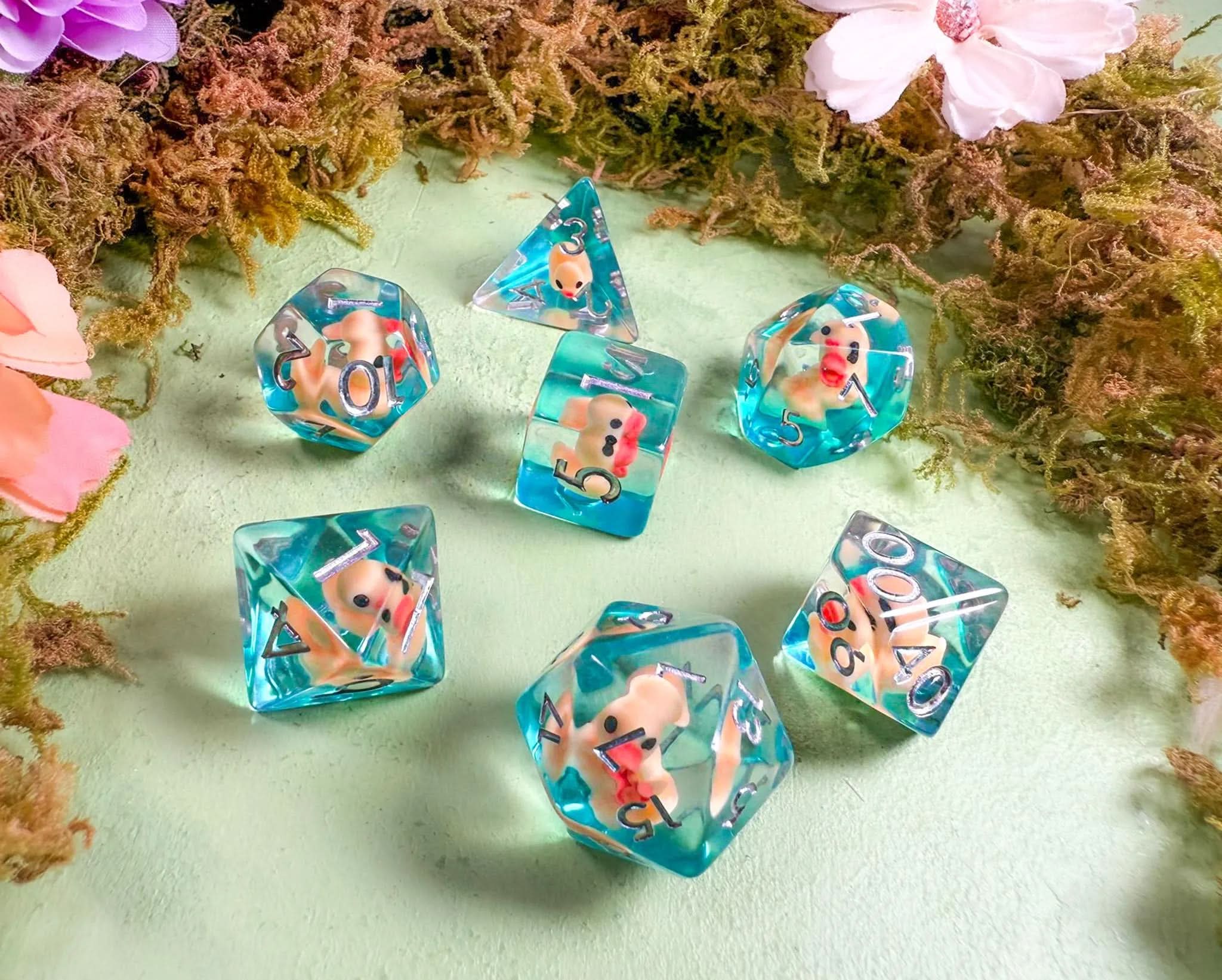 Ducky Dice | Duck Dice | Duck TTRPG  Dice for    | RPG Dice | Cute Dice | Inclusion Dice - MysteryDiceGoblins