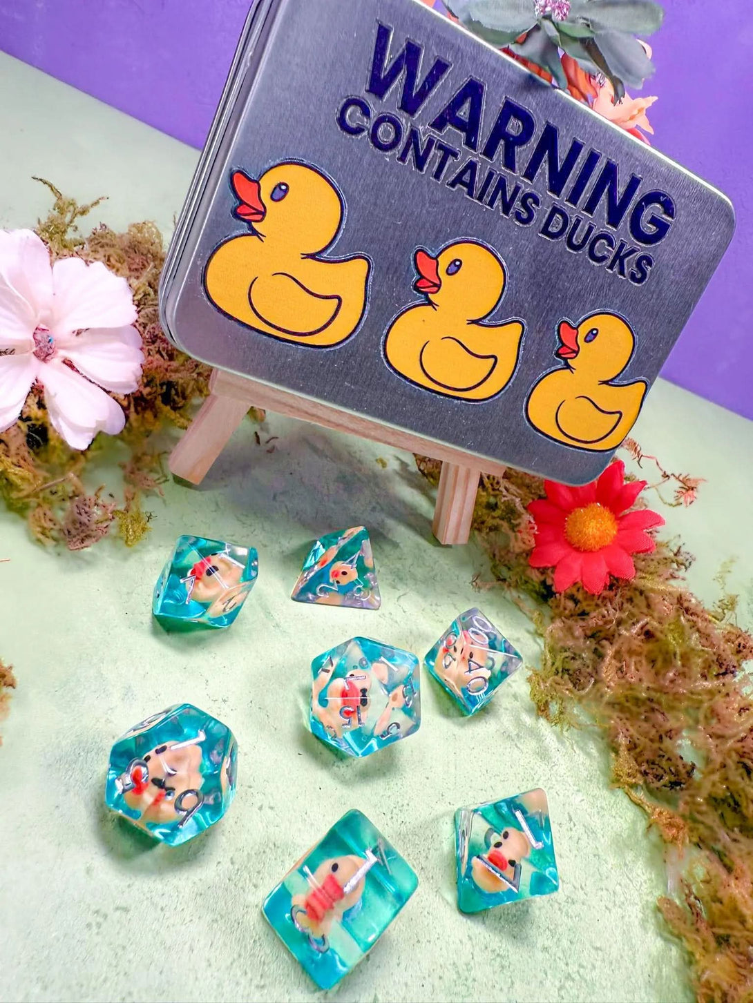 Ducky Dice | Duck Dice | Duck DnD Dice for Dungeons and Dragons | RPG Dice | Cute Dice | Inclusion Dice - MysteryDiceGoblins