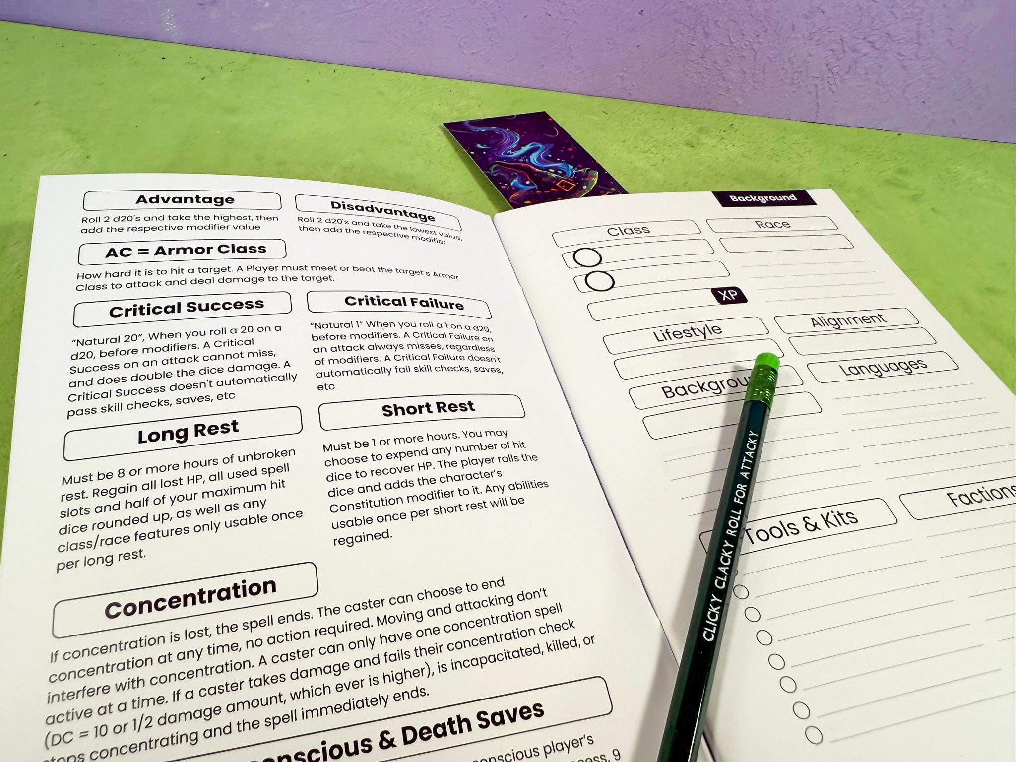Rogue TTRPG  Pencils | Rogue class | TTRPG  Classes | TTRPG  Notebook | TTRPG  Journal | Campaign Journal | Mystery Dice | TTRPG  Novelty Classes | RPG - MysteryDiceGoblins