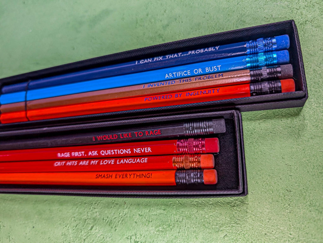 DnD Class Pencils | Dungeons and Dragons Pencils | Class Specific DnD Accessories | DnD Gifts | RPG Gifts | DnD Character - MysteryDiceGoblins