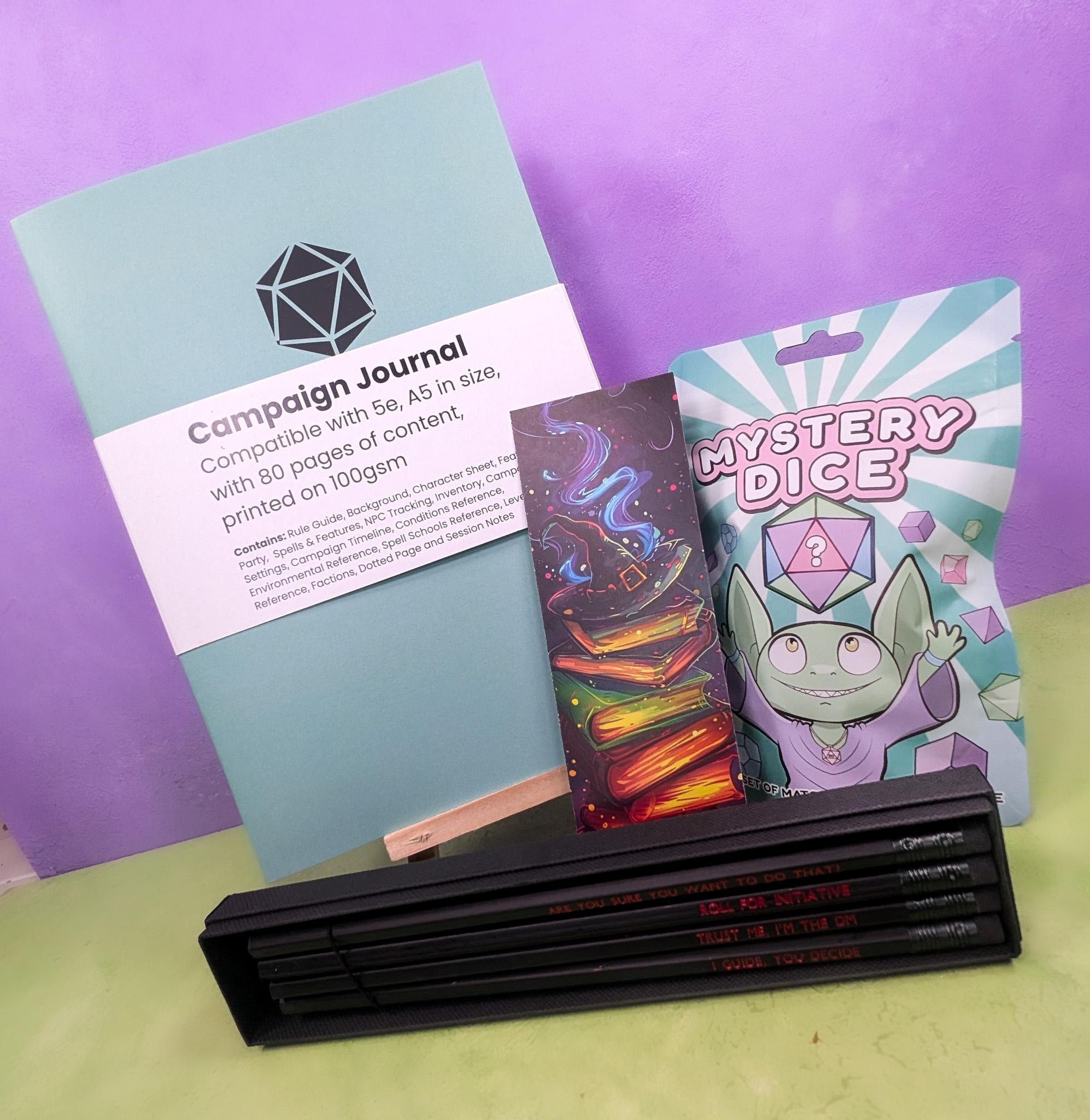 Dungeon Master Pencils | DM Gifts | TTRPG  Stationary | TTRPG  Notebook | Campaign Journal | Dungeon Master Gift | TTRPG  5E | TTRPG  Pencil - MysteryDiceGoblins