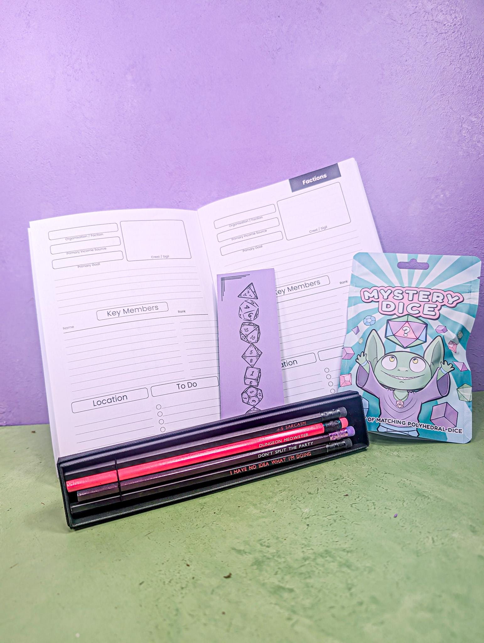 TTRPG  Pencils | Dungeon Meowster | TTRPG  Meme pencils | TTRPG  Gifts | TTRPG  Notebook | RPG | TTRPG | Tabletop gifts | TTRPG  Novelty Pencils - MysteryDiceGoblins