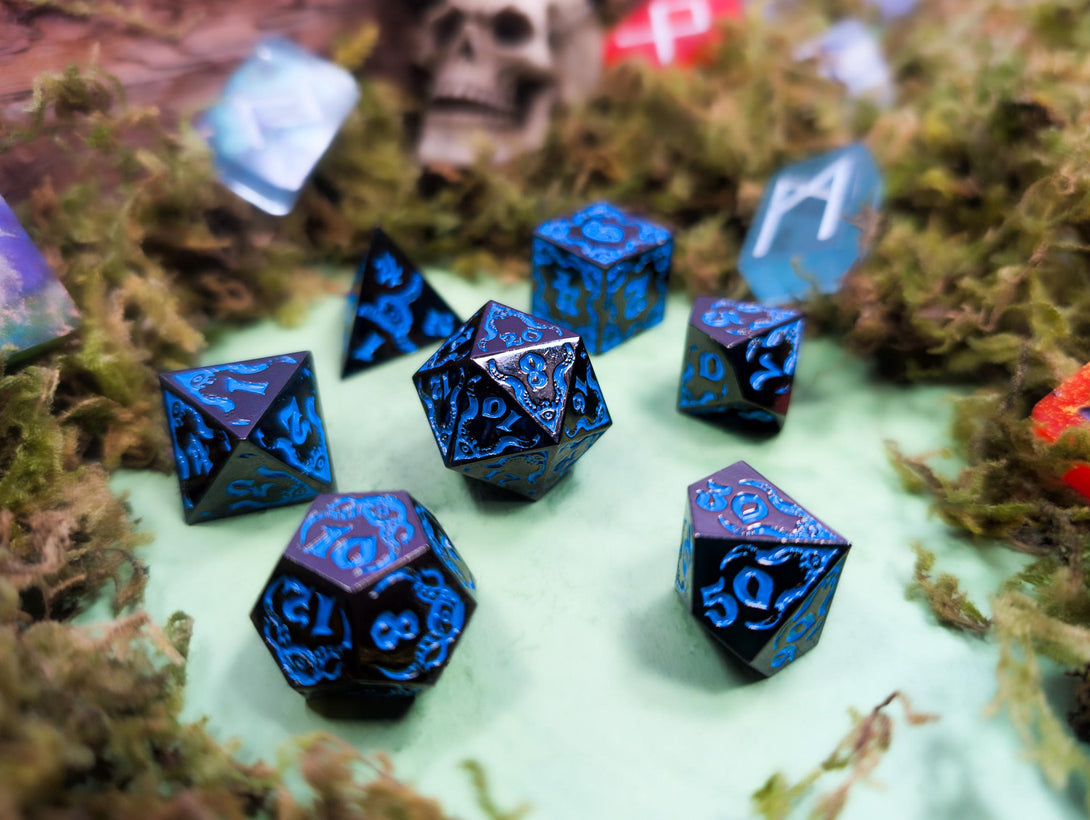 Mystery Cthulu Metal Dice | Themed Dice Sets | Eldritch Monster | Call of Cthulu | Monster Dice - MysteryDiceGoblins