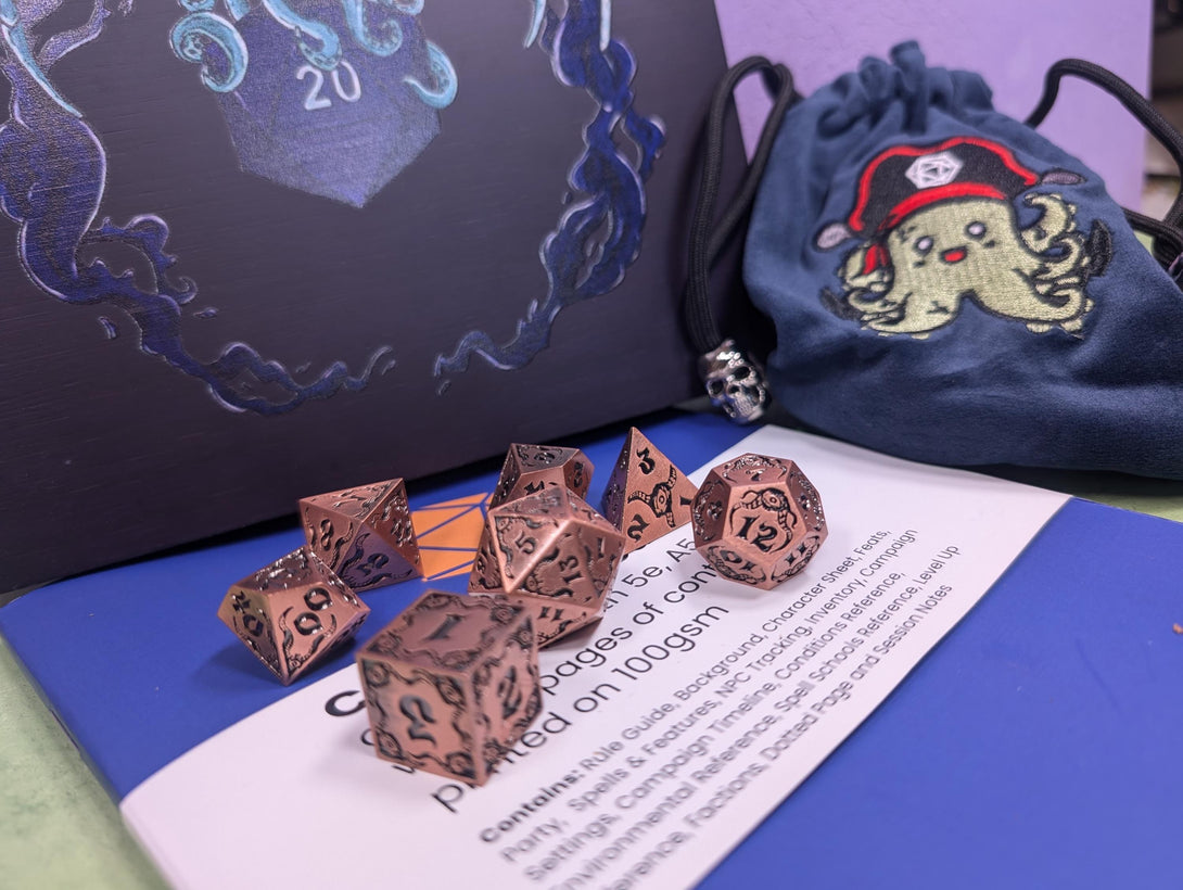 Mystery Cthulu Metal Dice | Themed Dice Sets | Eldritch Monster | Call of Cthulu | Monster Dice - MysteryDiceGoblins