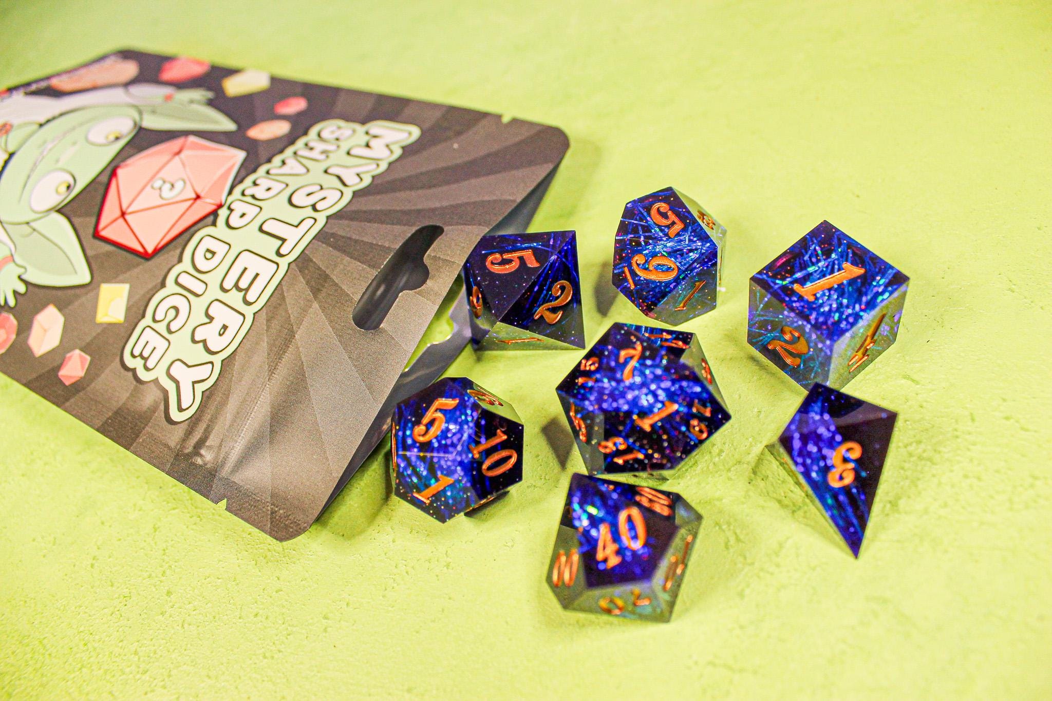 Luxury Mystery Dice bundle | Metal Dice | Inclusion Dice | Never the same TTRPG  Dice |    Gift | TTRPG  Gift - MysteryDiceGoblins