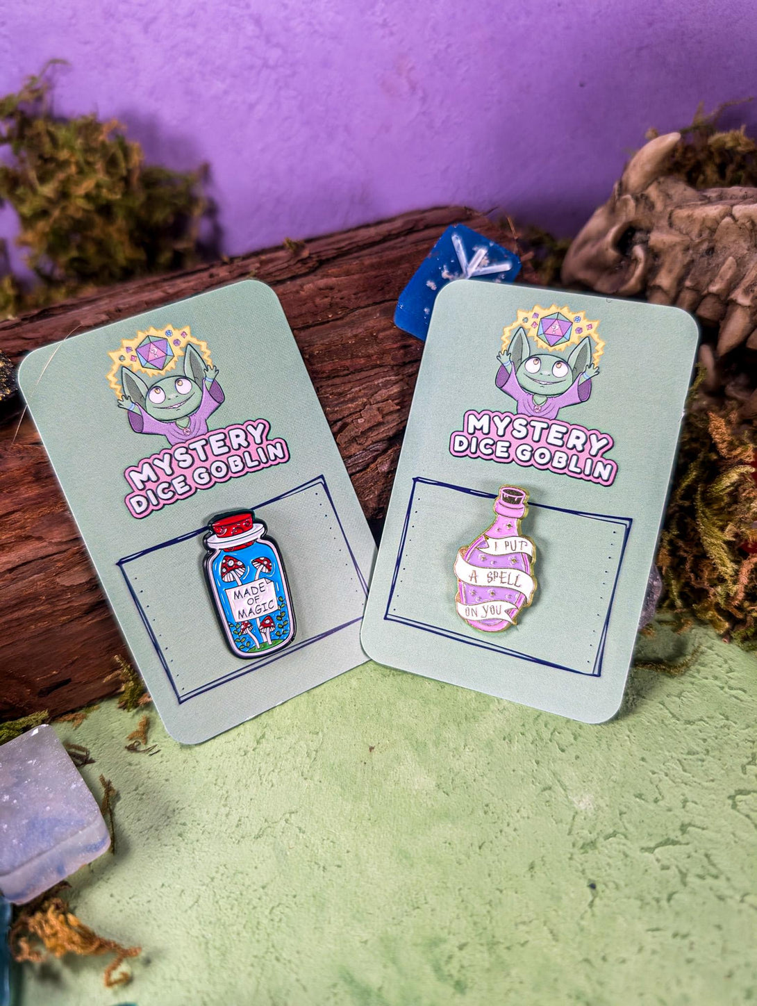 Mushromancer Pack | Mushroom Dice | Cute Dice | DnD Gifts | DM Gifts | Inclusion Dice | Dice for Dungeons and Dragons - MysteryDiceGoblins