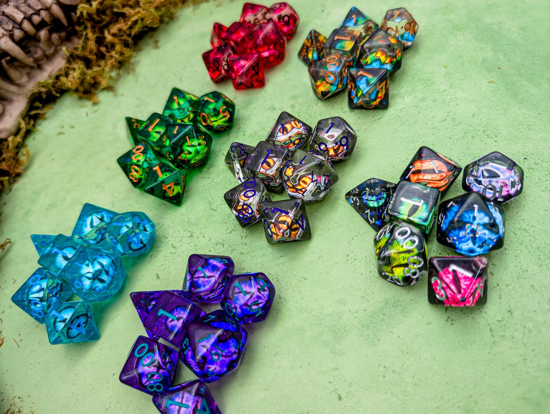 Dragon Dice Tin | Dragon Eye Dice | Dice Storage | Dice for TTRPG     | RPG Dice | Inclusion Dice | Dice Gift Tin - MysteryDiceGoblins