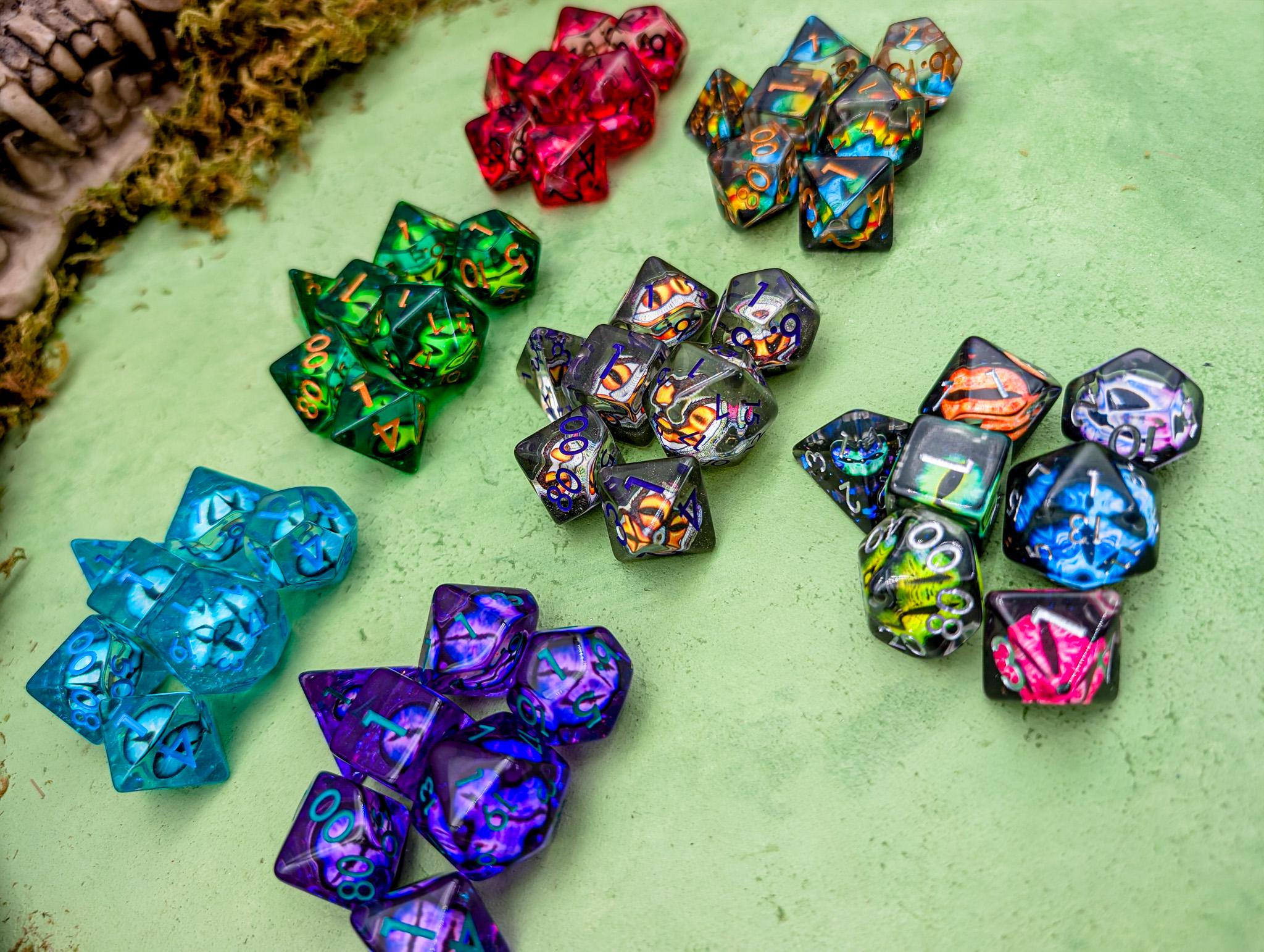 Dragon Dice Tin | Dragon Eye Dice | Dice Storage | Dice for TTRPG     | RPG Dice | Inclusion Dice | Dice Gift Tin - MysteryDiceGoblins