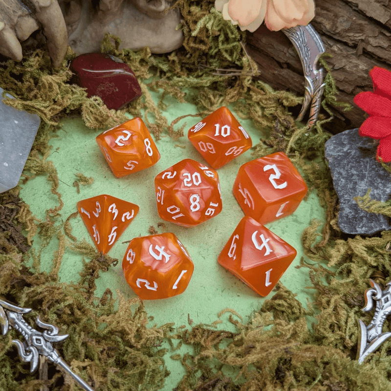 Orange Mist Dice Set