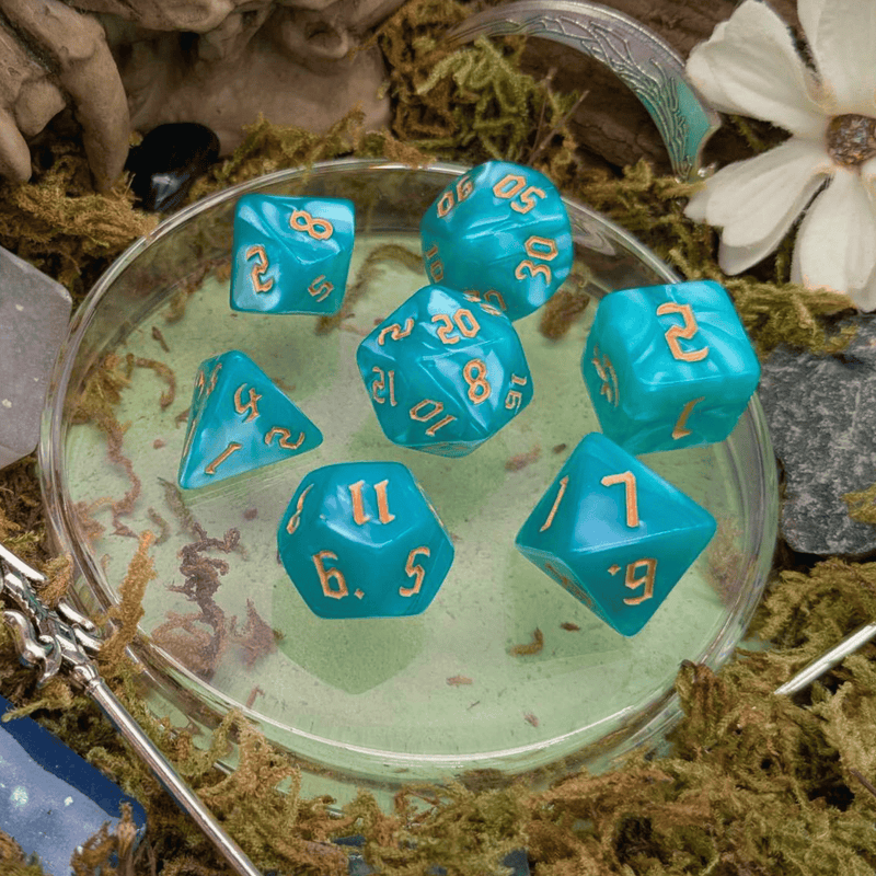 Turquoise Mist Dice Set