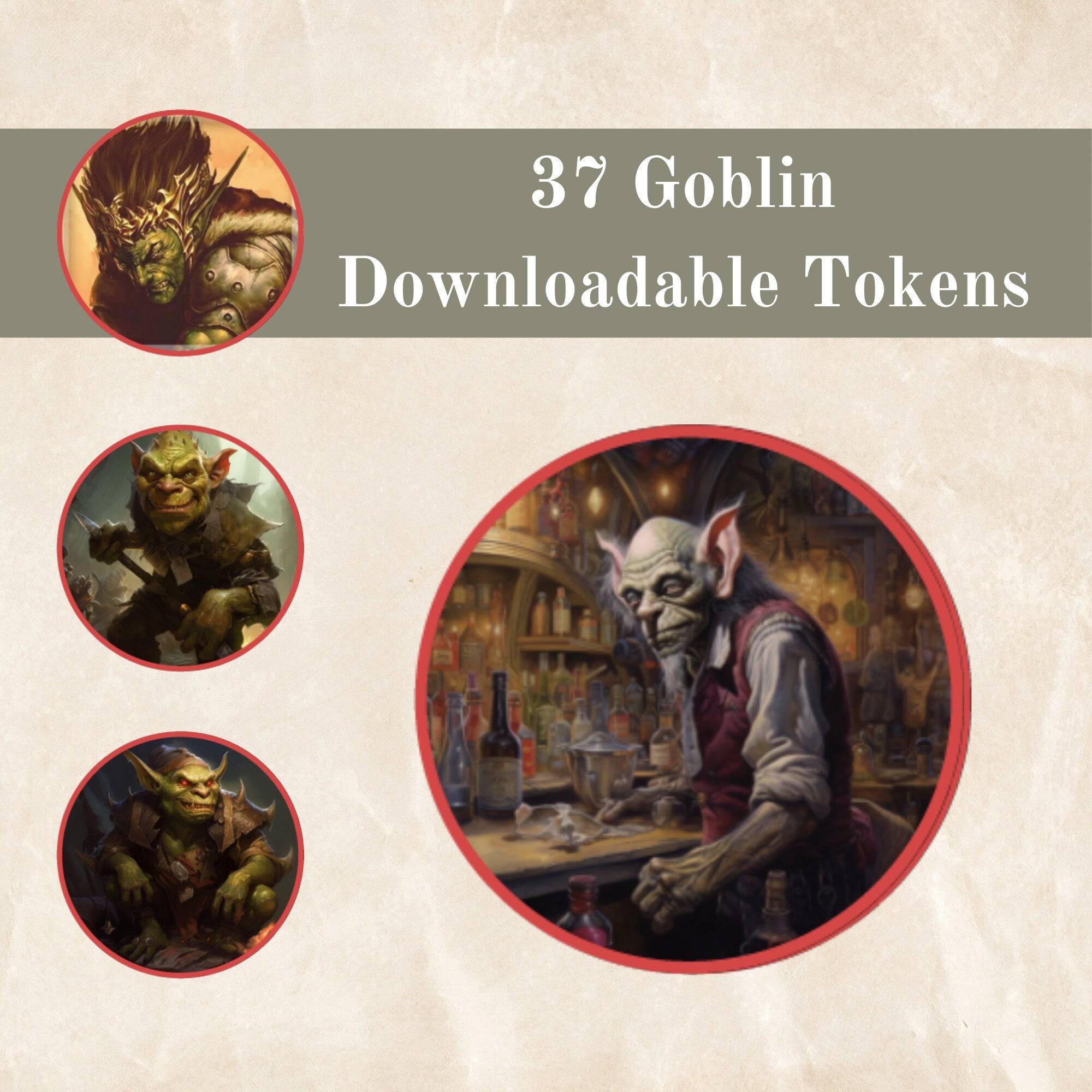 37 DnD Goblin Token - Downloadable - Mystery Dice Goblin