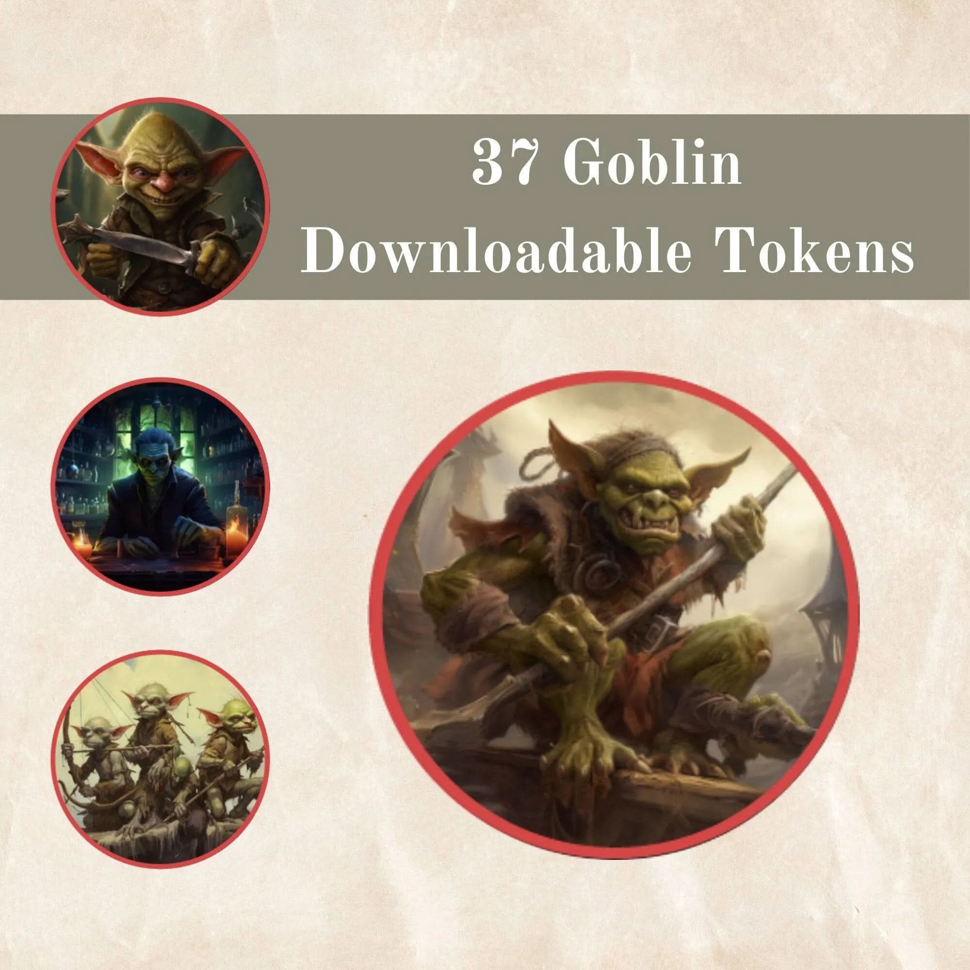 DnD Goblin Token Dungeons and Dragons DnD Tokens