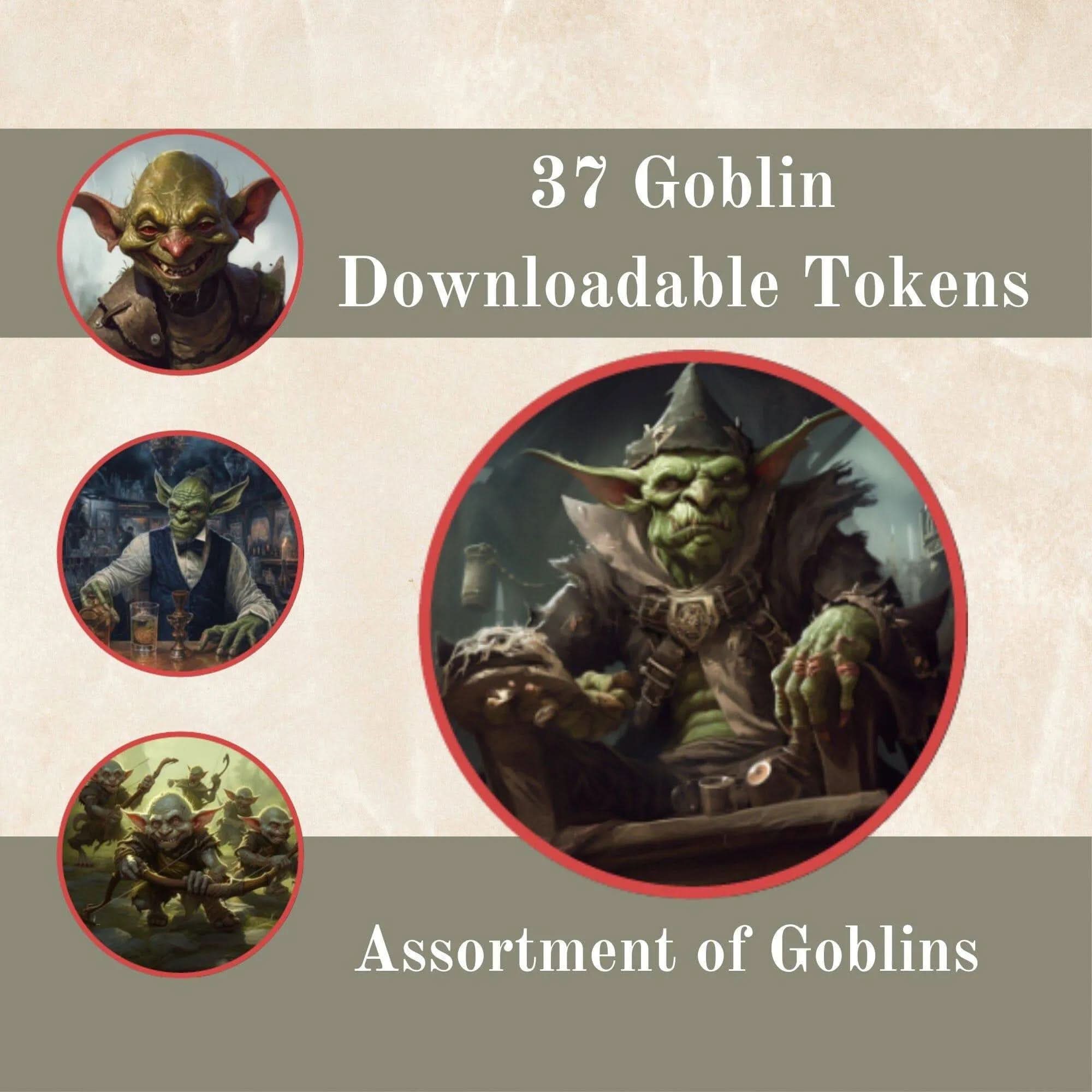 DnD Goblin Token Dungeons And Dragons DnD Tokens Dnd goblin token dungeons and dragons dnd tokens