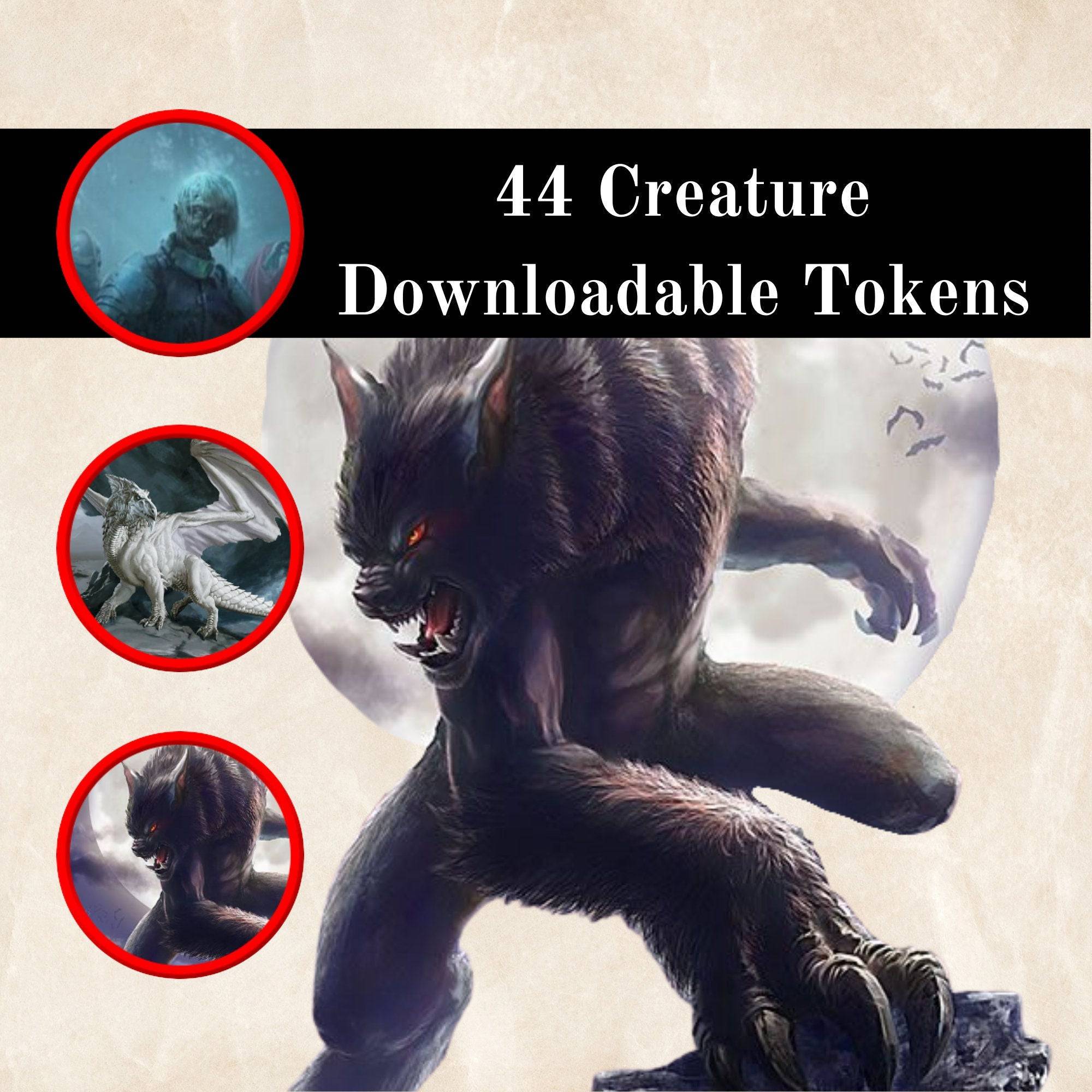 44 D&D Core Creature Tokens - Downloadable - Mystery Dice Goblin