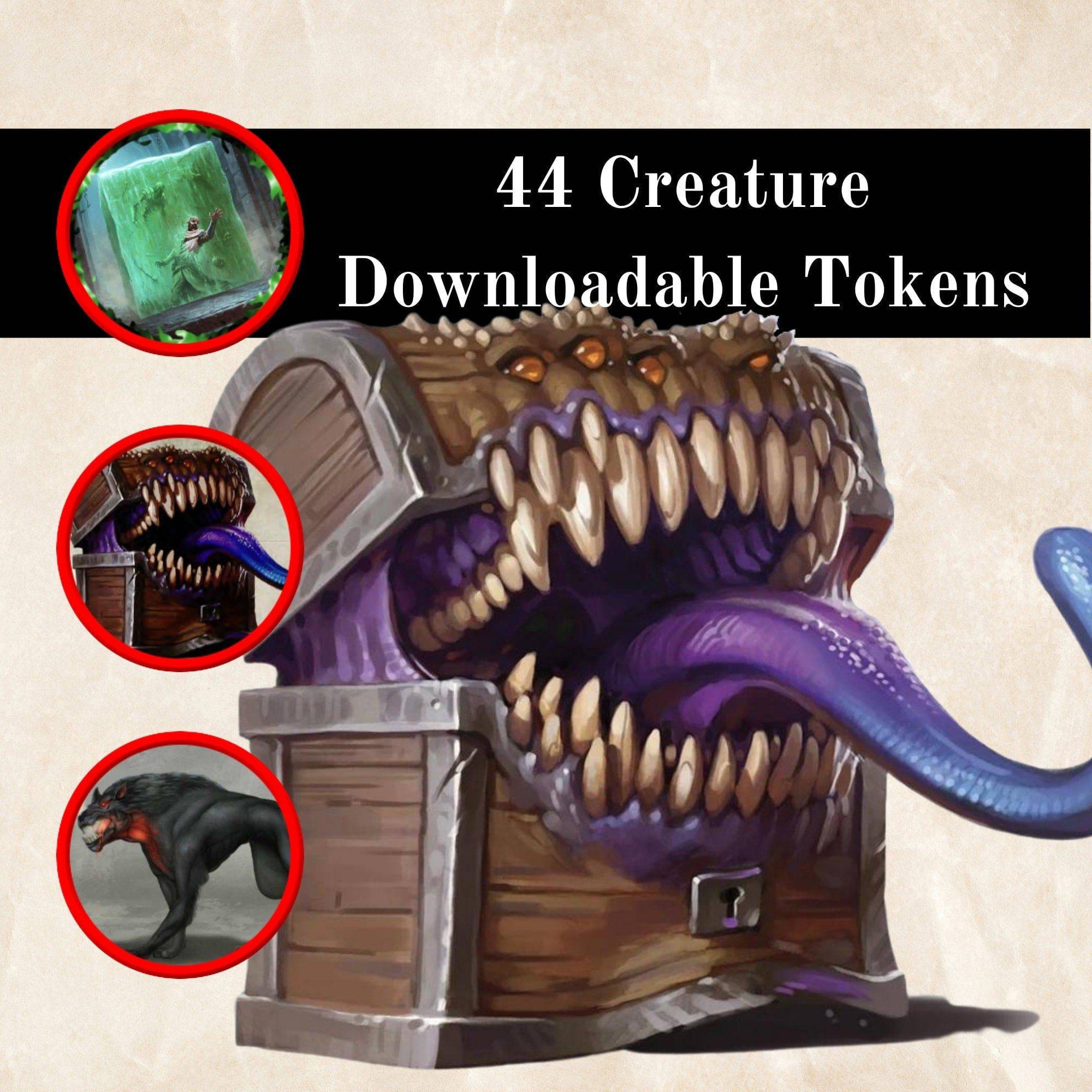 44 D&D Core Creature Token DnD - Downloadable - Mystery Dice Goblin