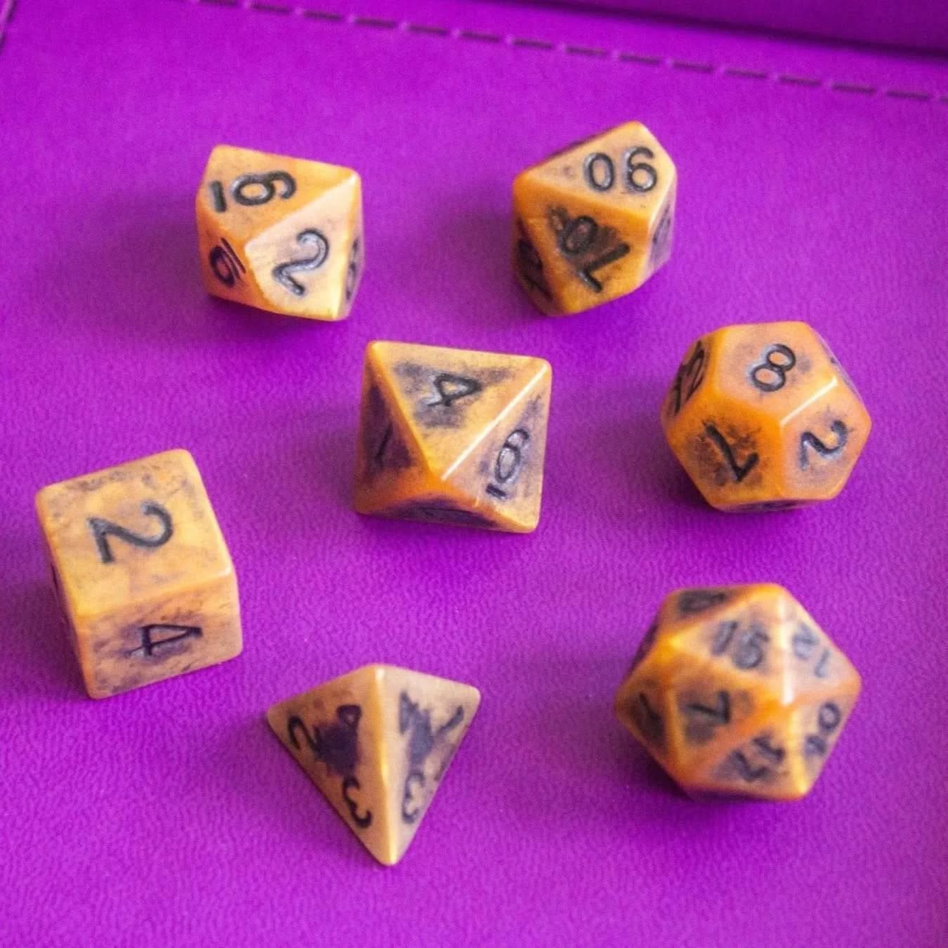 Ancient TTRPG  Dice Set - Mystery Dice Goblin