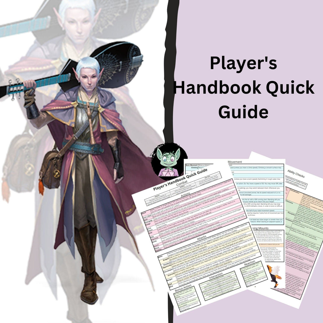 Bard DnD Character Sheet 5e | 5th Edition Digital Sheets - Mystery Dice Goblin